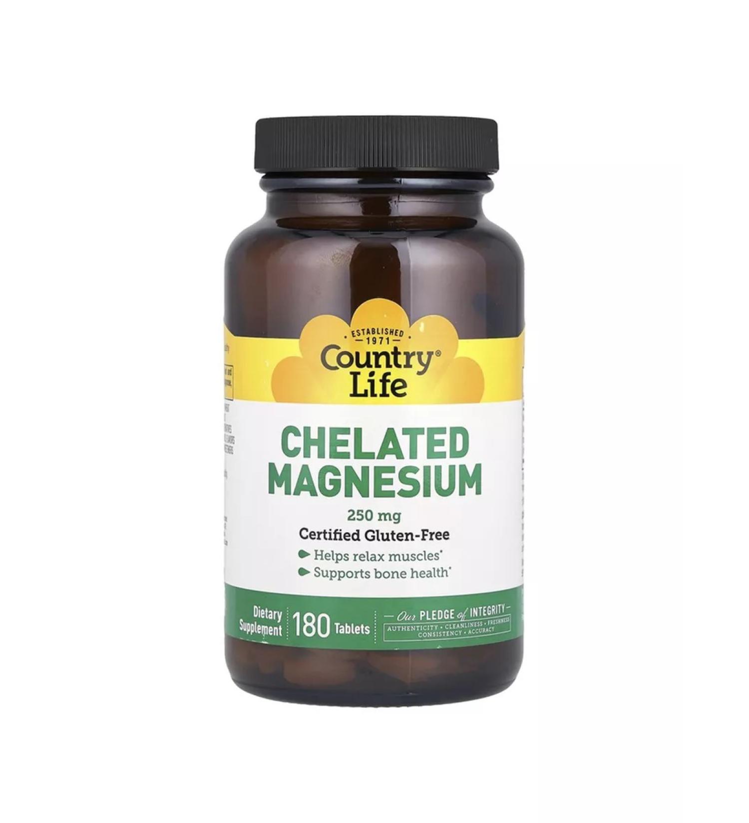 Country Life Helat magnesium 250 mg 180 pcs