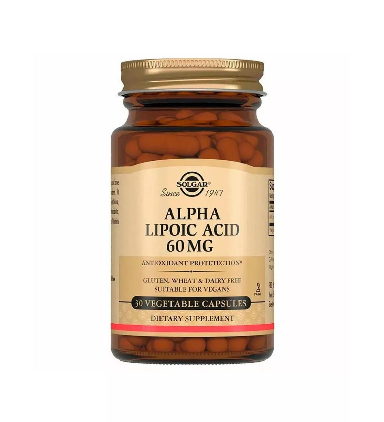 SOLGAR Alpha-lipoic acid 60 mg caps. No. 30