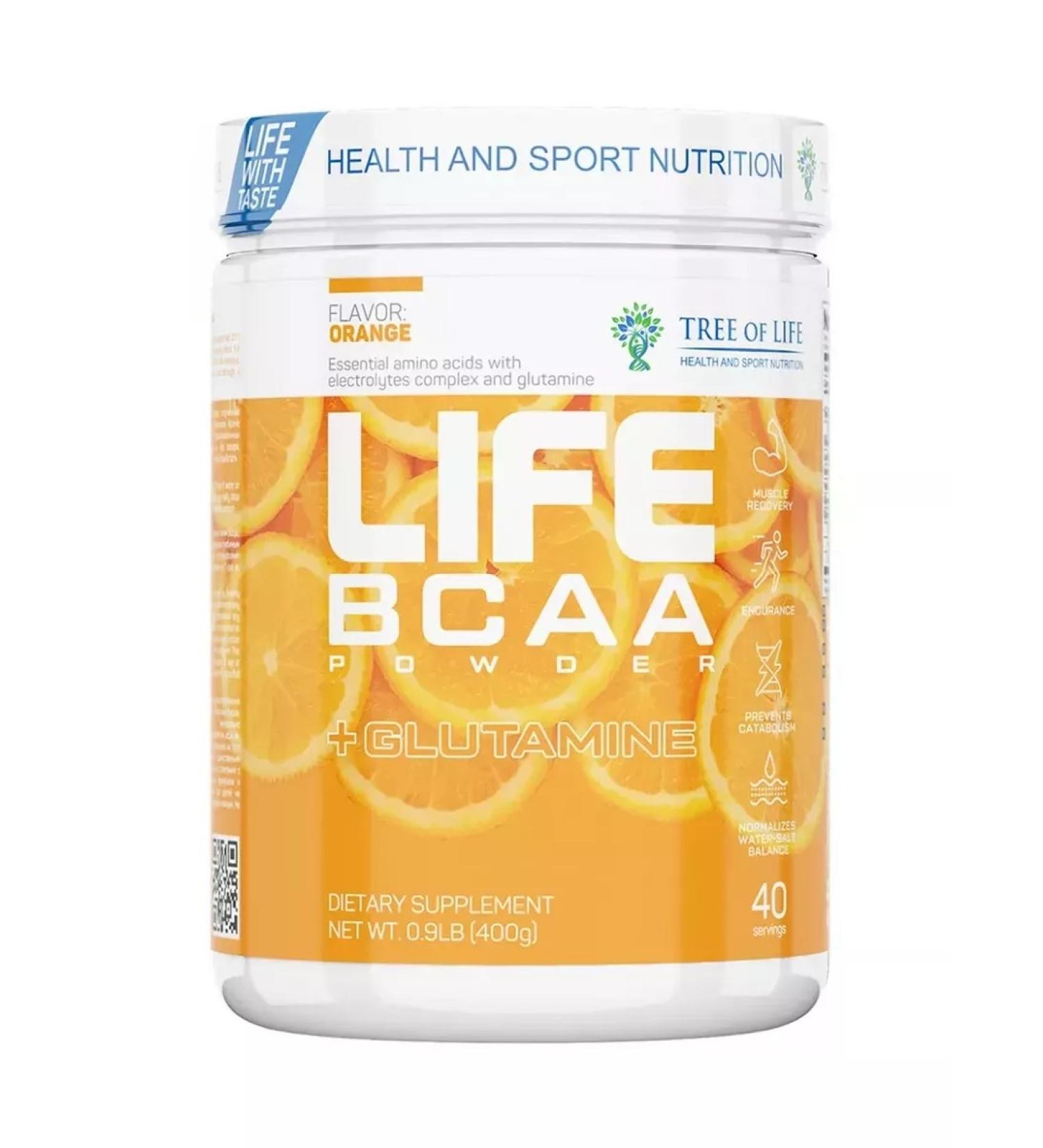 Tree of Life BCAA + Glutamine 400 g Orange