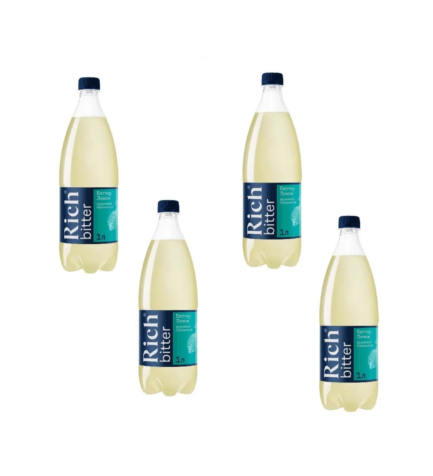 Rich Bitter drink Lemon gas 1l*4 pcs