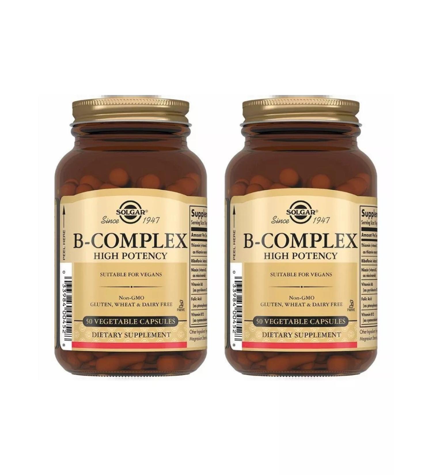 Solgar Solgar B-comprehensive vitamins 50 caps (330 mg) x 2 units - Buy Online on GoSupps.com