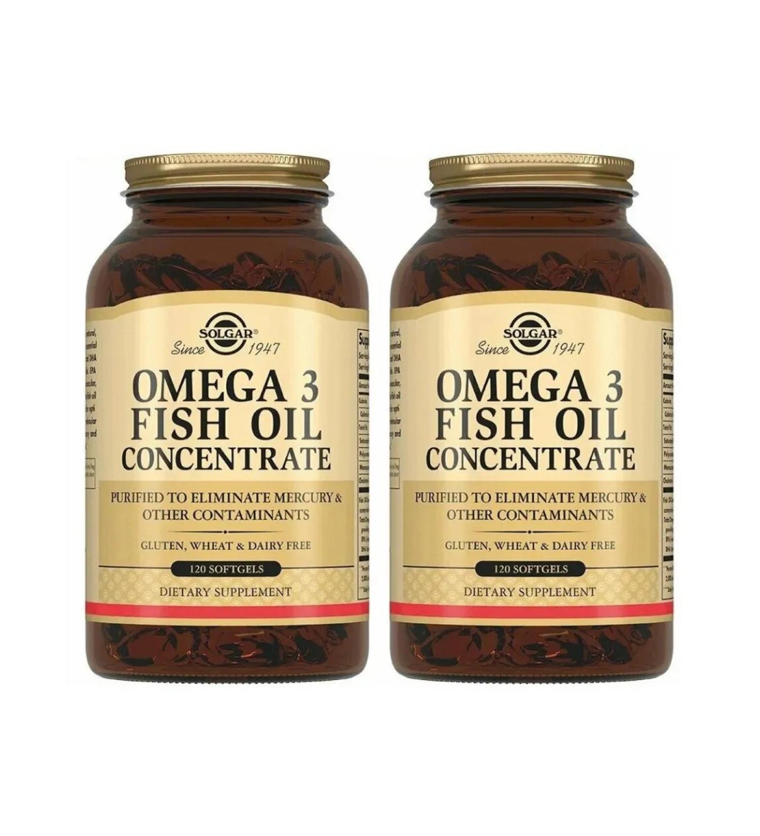 Solgar concentrate omega 3 120 caps (1425 mg) x 2 units - Buy Online on GoSupps.com