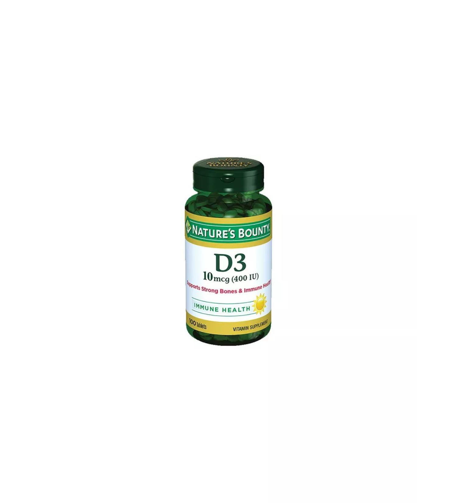 BADUT Natures Bounty Vitamin D3 400 IU tablets 100pcs