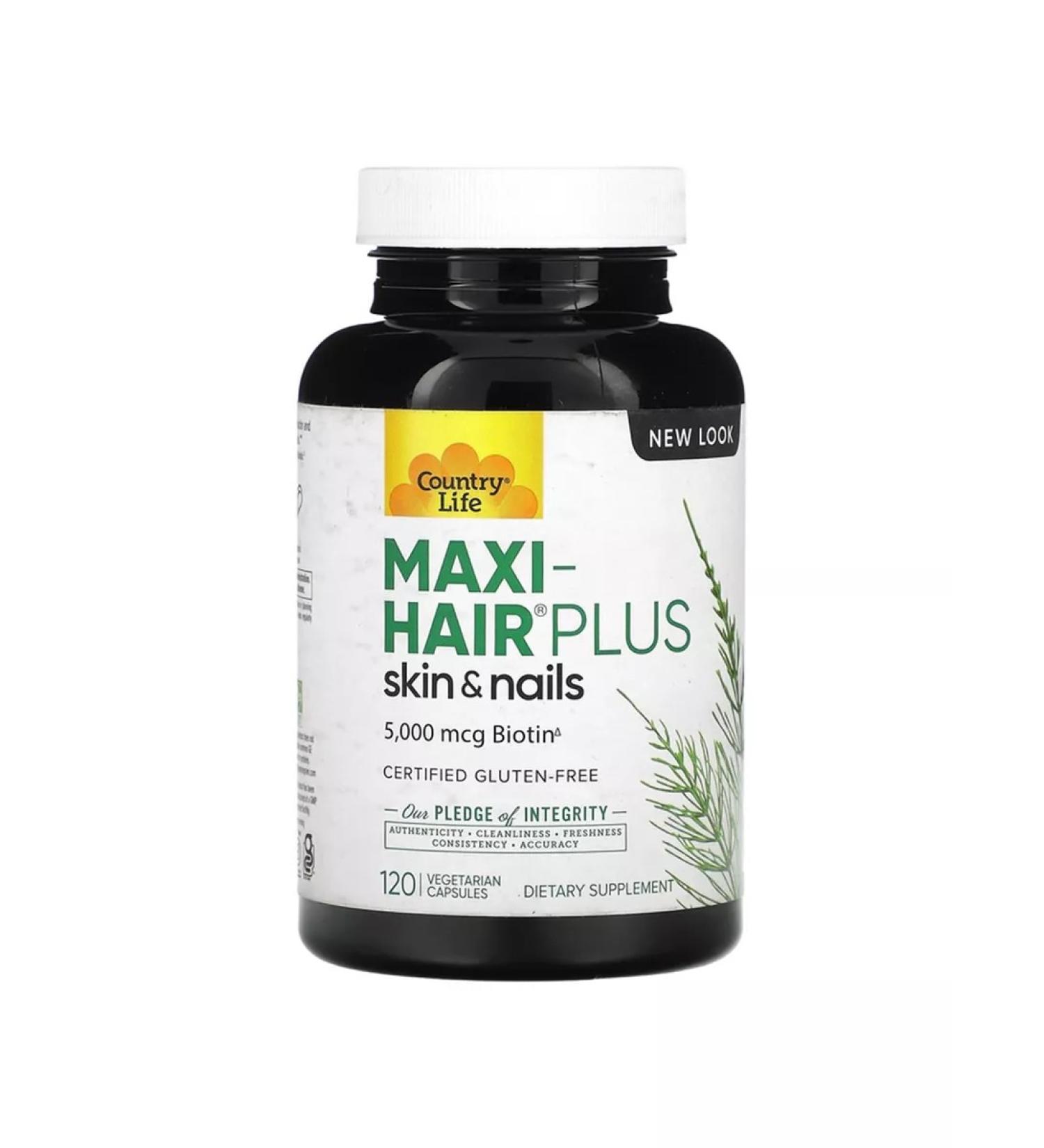 Country Life Maxi-Hair Plus 5000 mcg 120 capsules