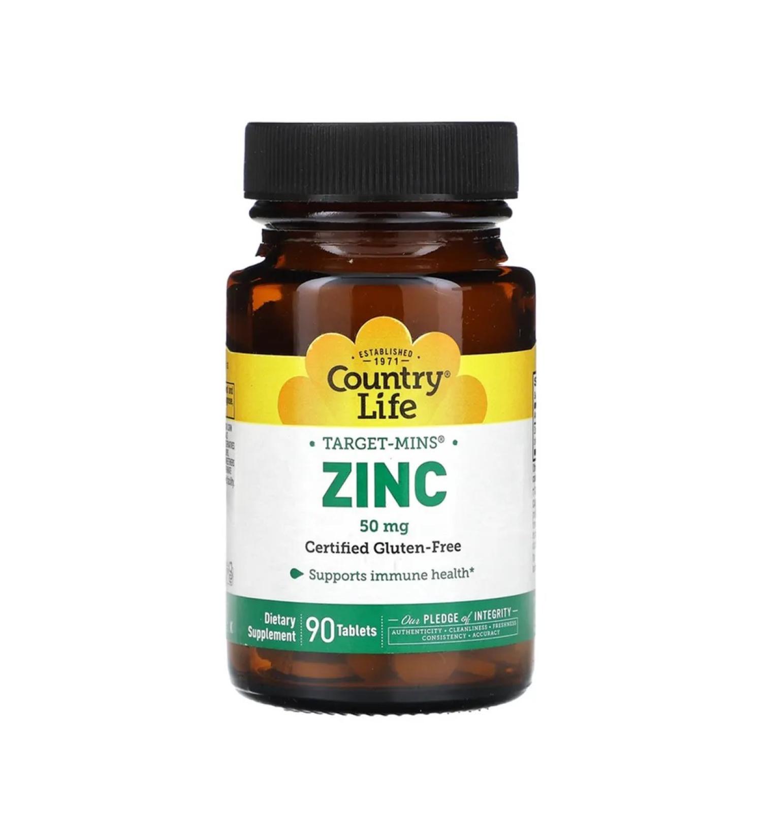 Country Life Zinc 50 mg 90 tablets