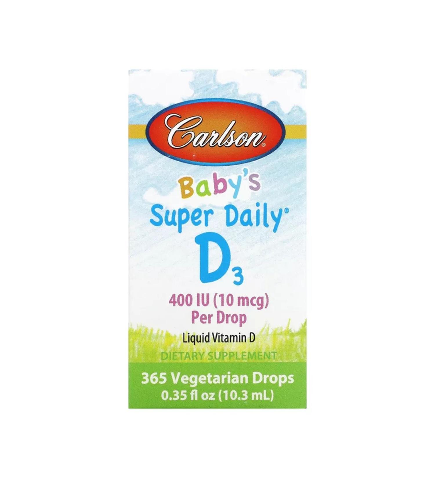 Carlson Vitamin D3 children 10 mcg (400 IU) 10.3 ml - Buy Online on GoSupps.com