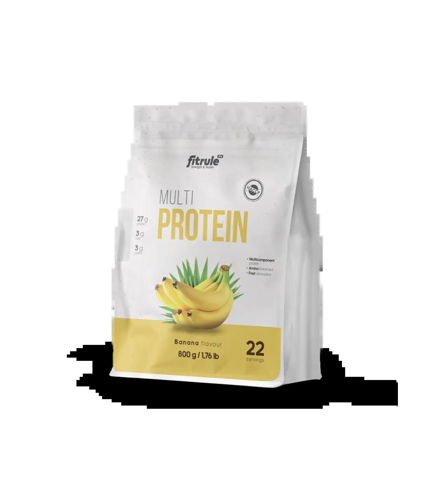 Fitrule Nutrition Multi multicomponent protein 800g banana