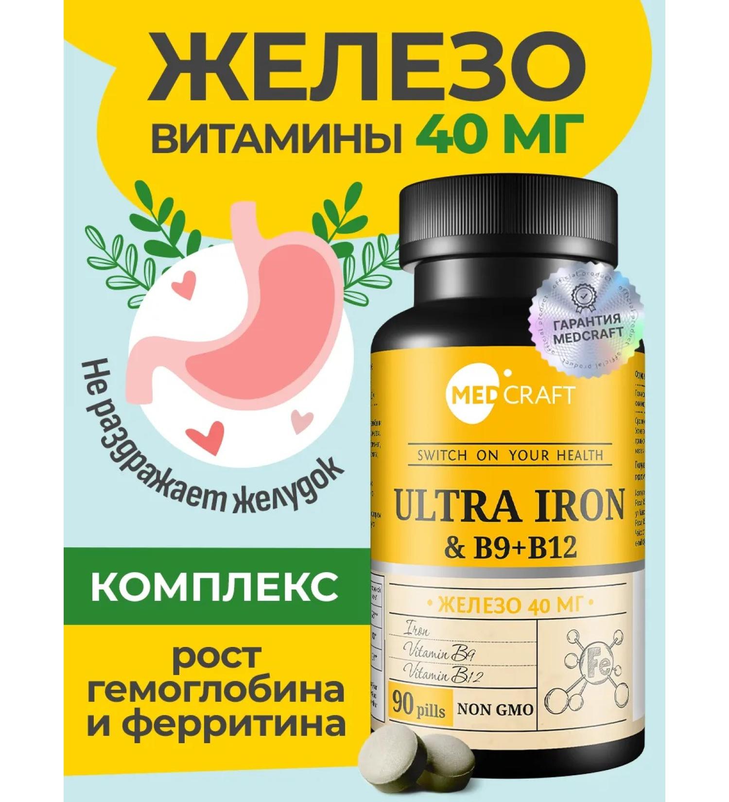 MedCraft Iron vitamins for women Helat Iron - Buy Online on GoSupps.com