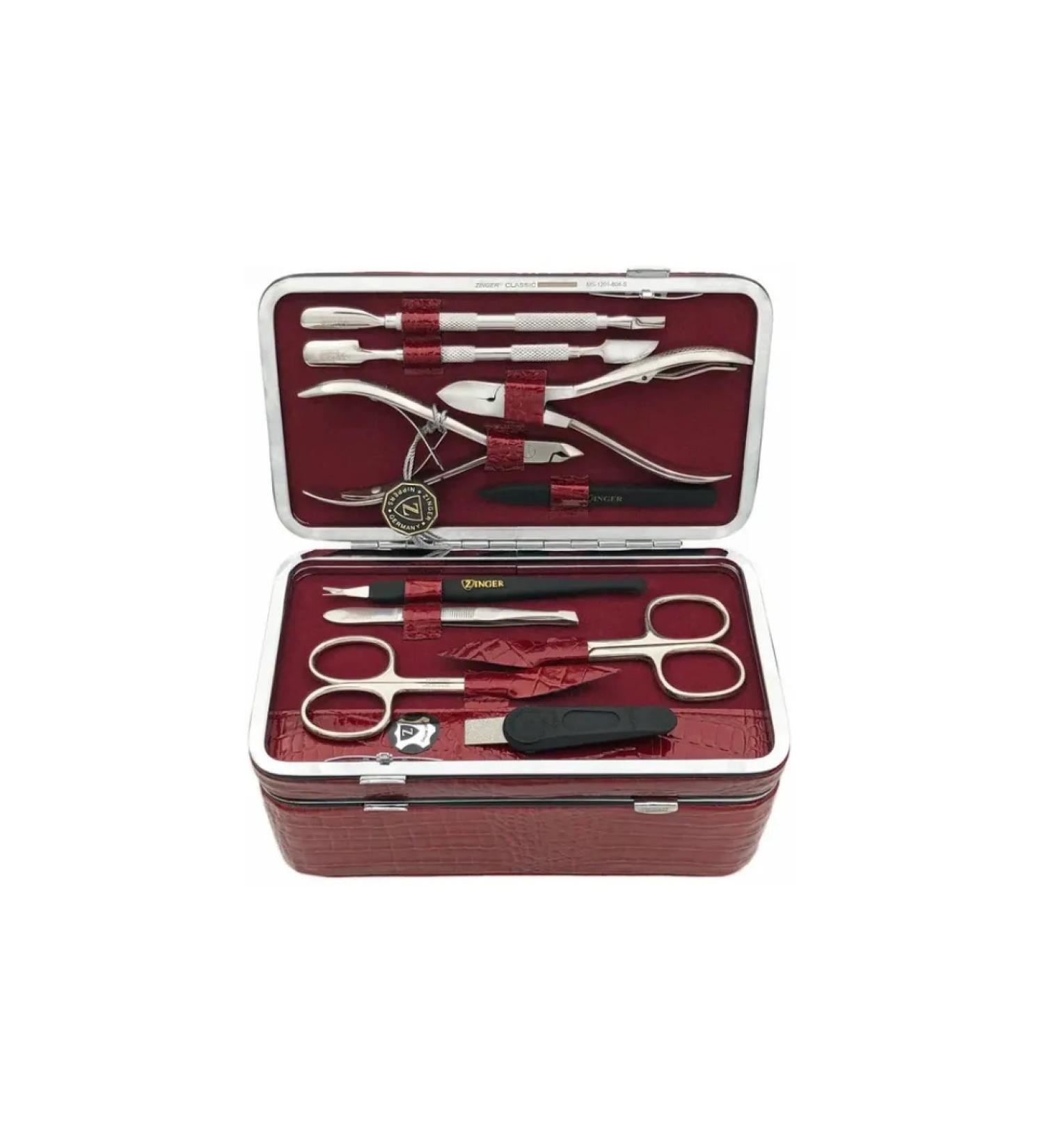 ZINGER Manicure set with a cosmetic bag of 10 items MS-1201-804-S - Buy Online on GoSupps.com
