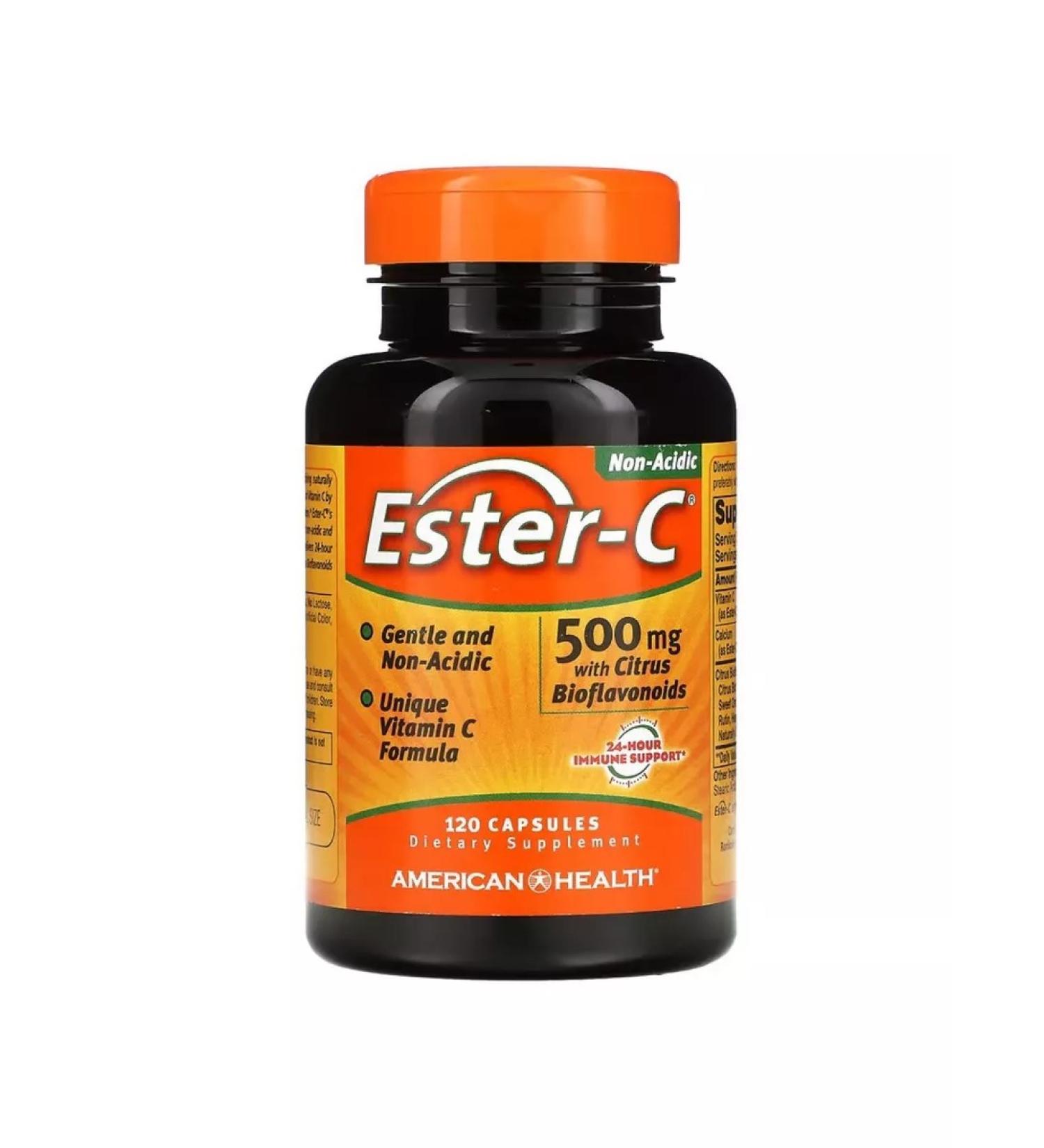 American Health Ester-C 500 mg. Vitamin C and bioflavonoids 500 mg 120 pcs