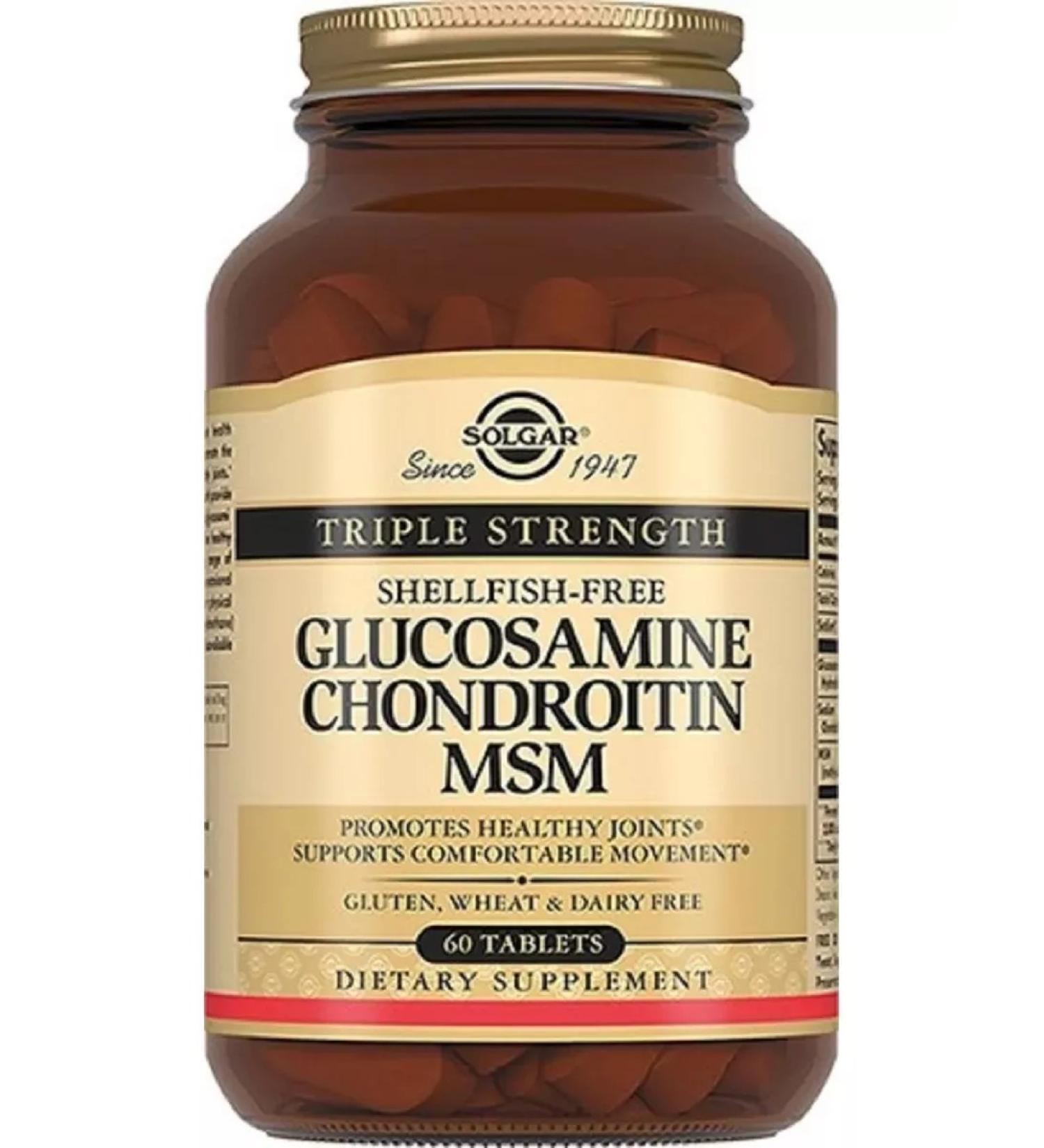 Solgar Complex Glucosamine and Chondroitin and MSM No. 60 -1UP