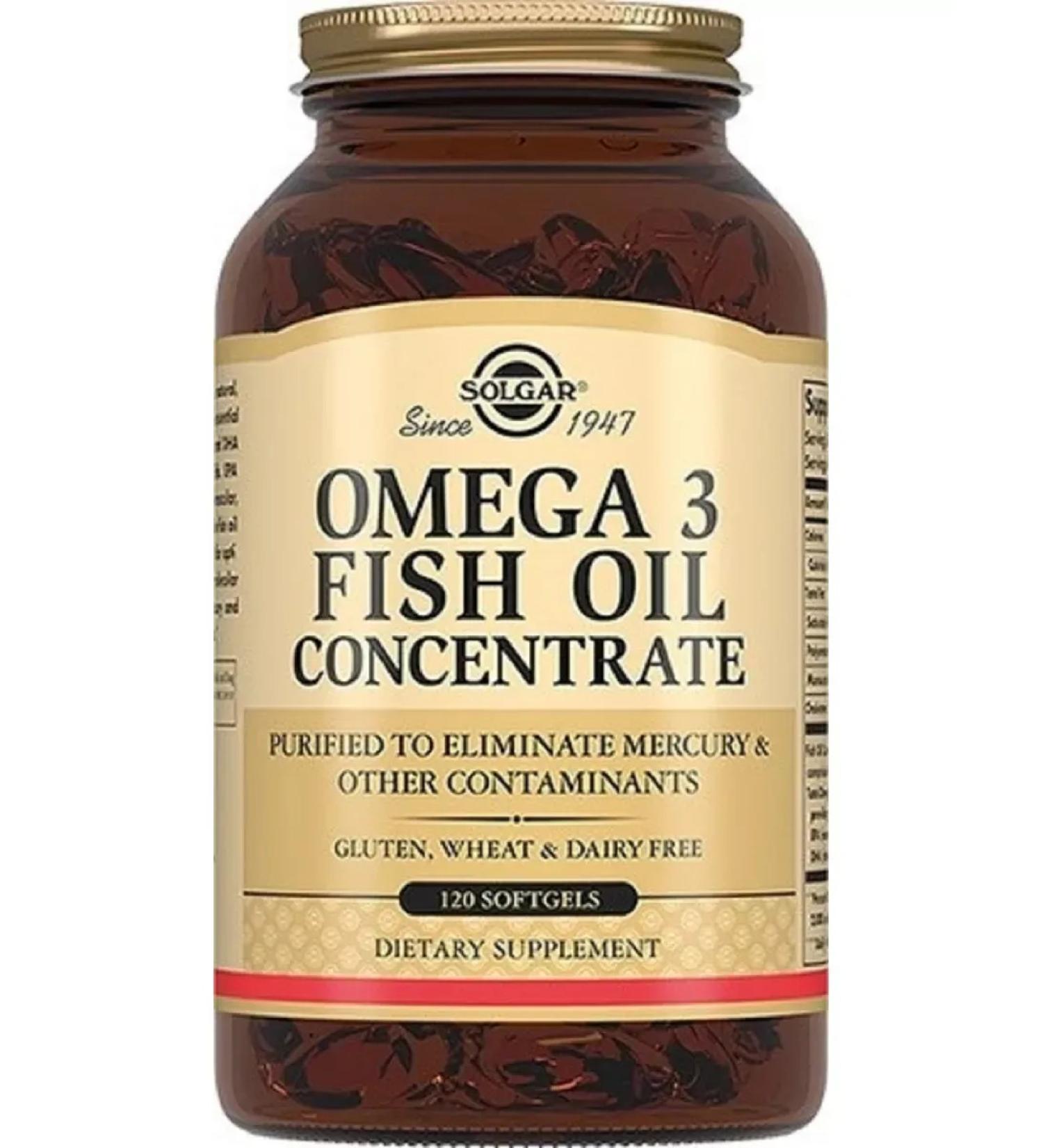 Solgar concentrate of fish oil omega -3 No. 120 -1UP