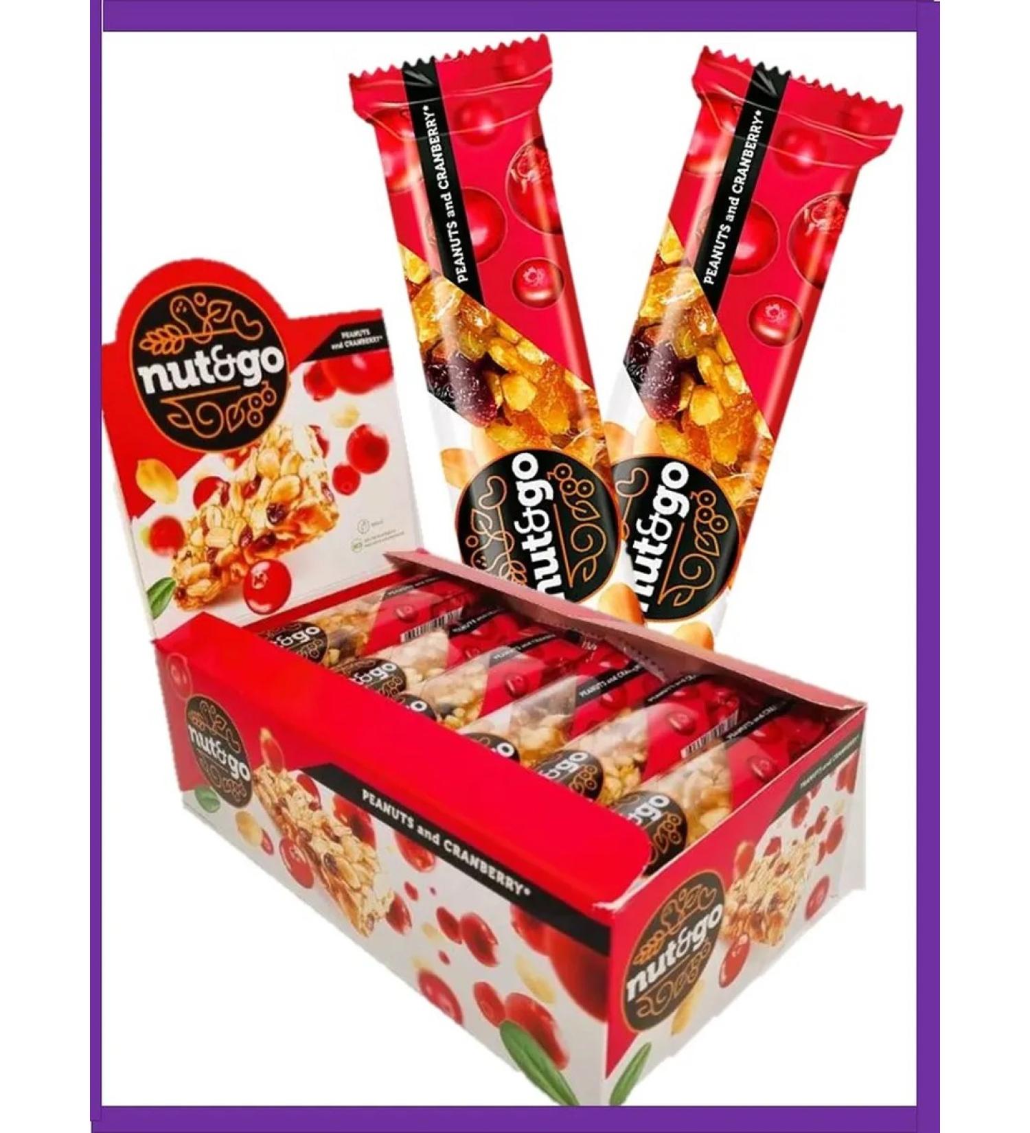 KDV Bangs Nut and GO 1 block*18pcs with peanuts and cranberries - Buy Online on GoSupps.com