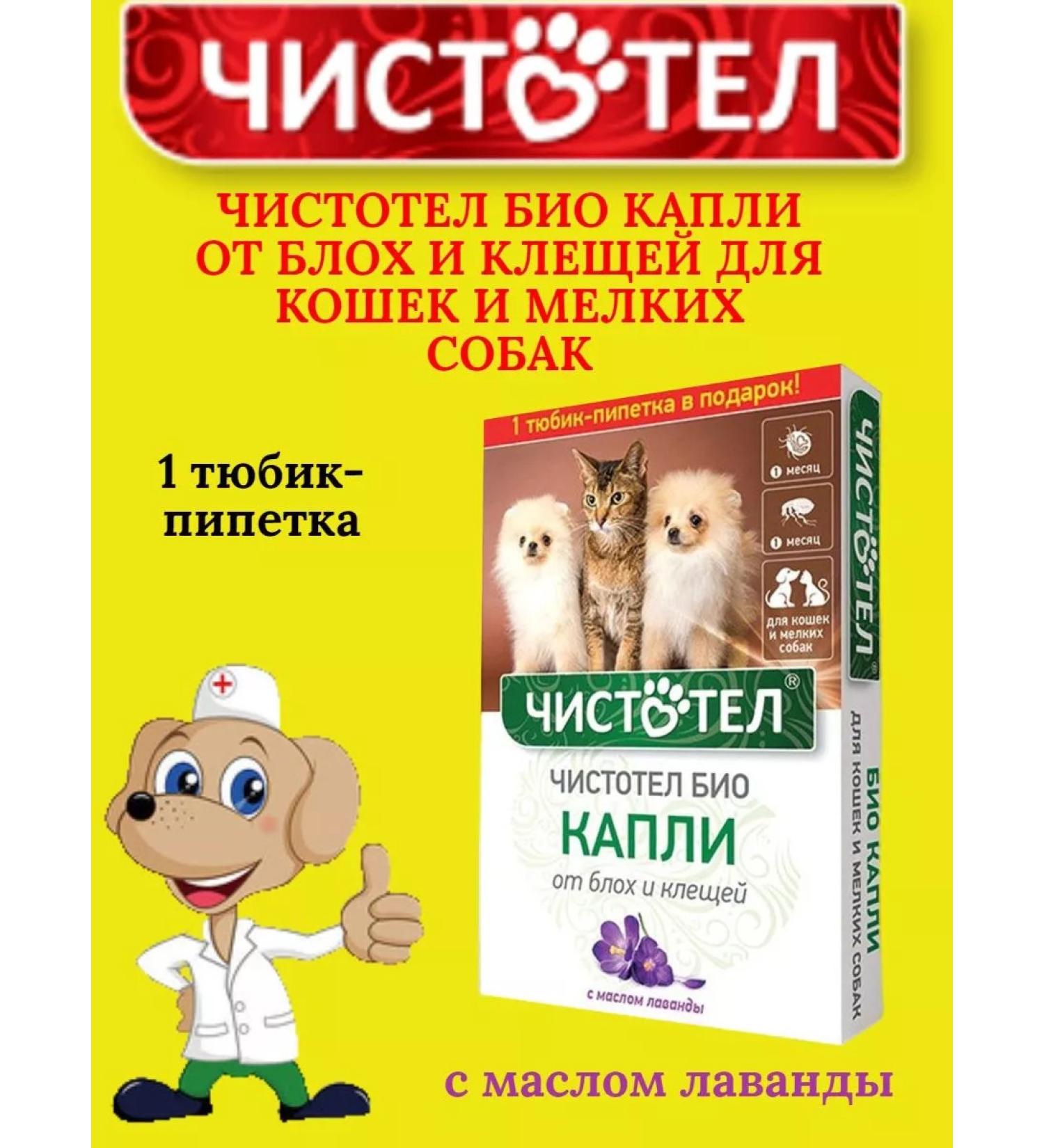 Celandine Drops from fleas and ticks for cats and small dogs 1 pipette