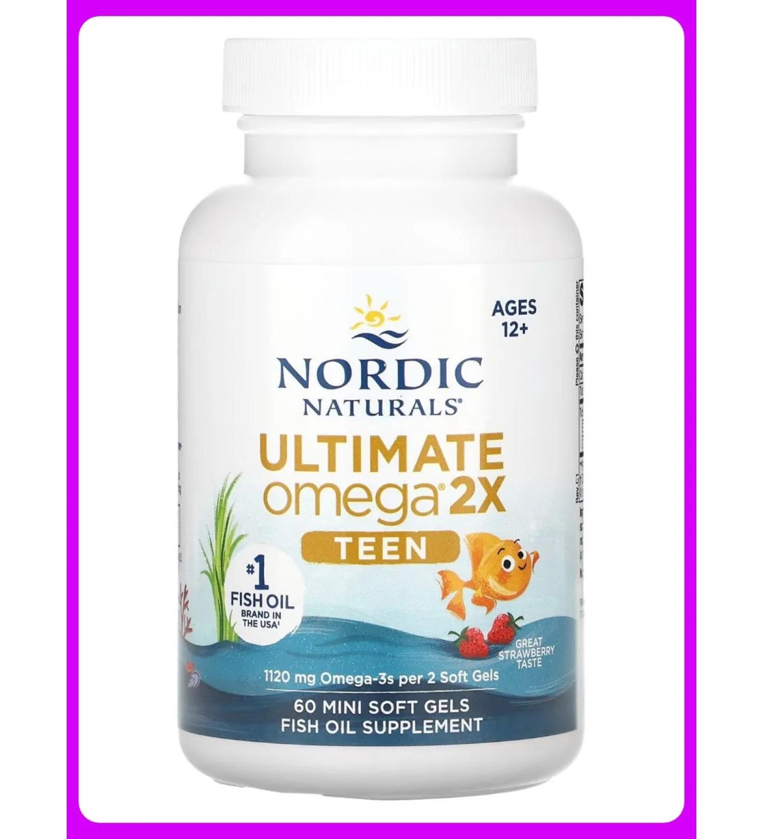 Nordic Naturals Omega-3 for teenagers (+12) 60 minicapsul - Buy Online on GoSupps.com