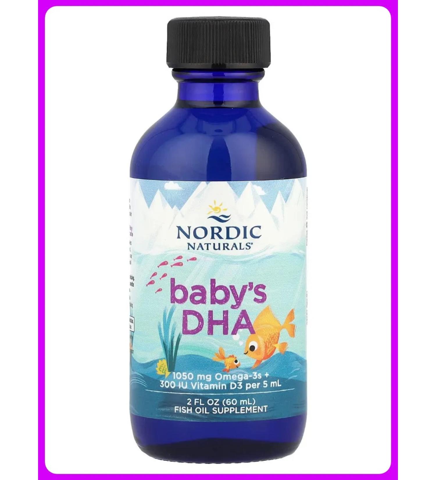 Nordic Naturals Dokosagexenic acid (DHG) with D3 1050 mg 60 ml - Buy Online on GoSupps.com