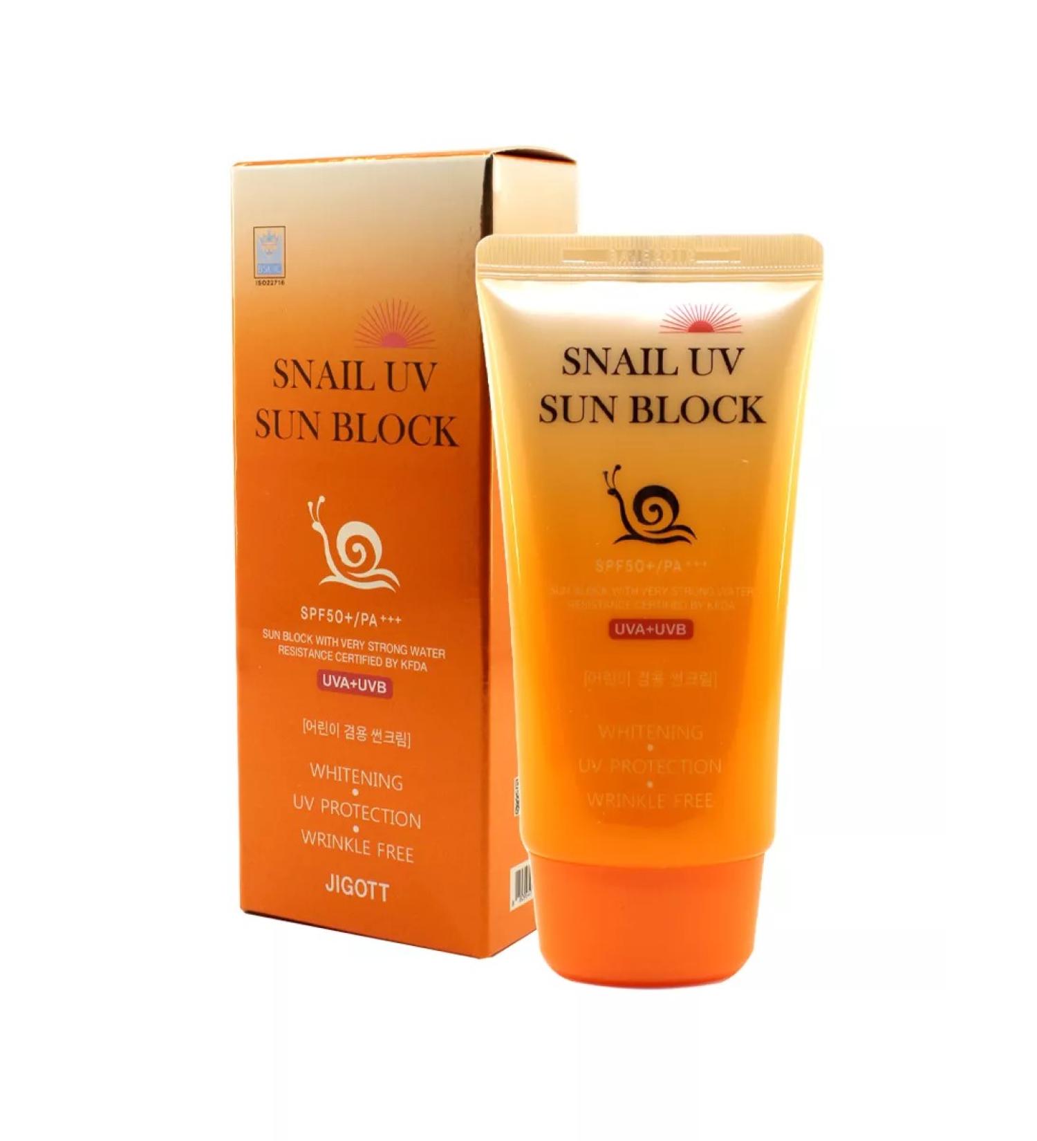 Jigott Sunscreen Cream UV with Snail Extract SPF50 PA +++