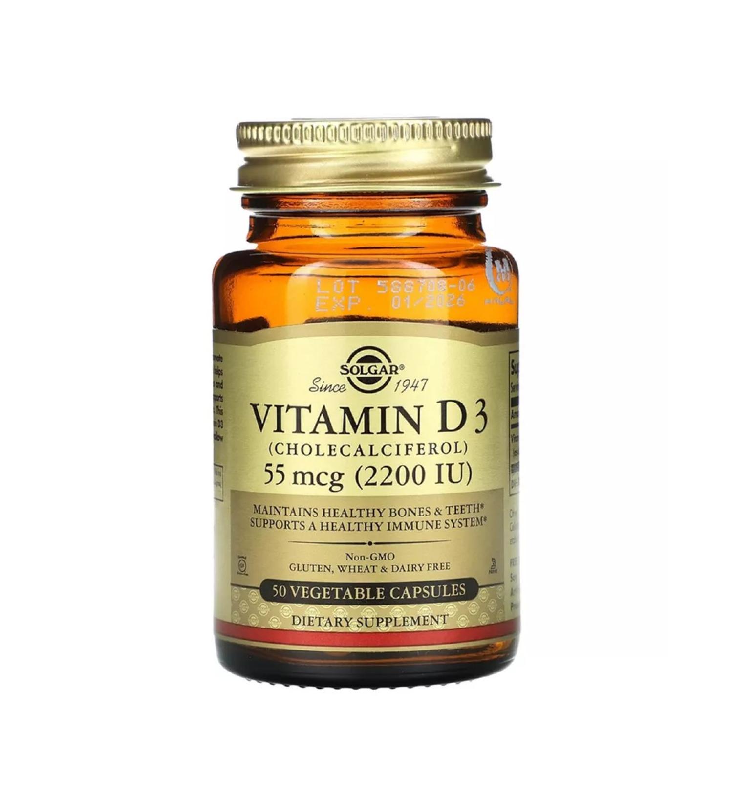 Vitamin D3 55 g (2200 IU) 50 plant capsules