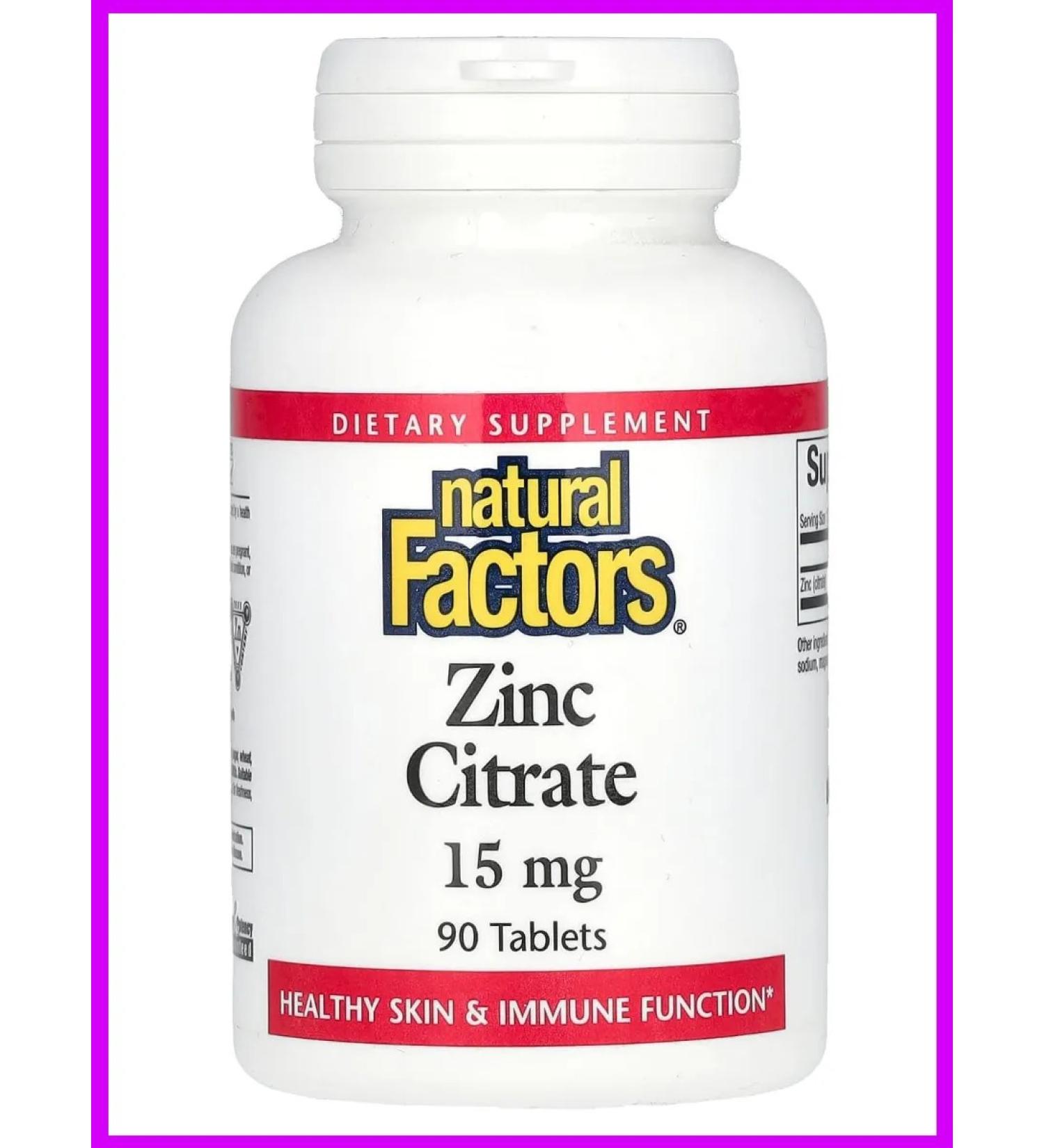 Zinc citrate 15 mg 90 tablets