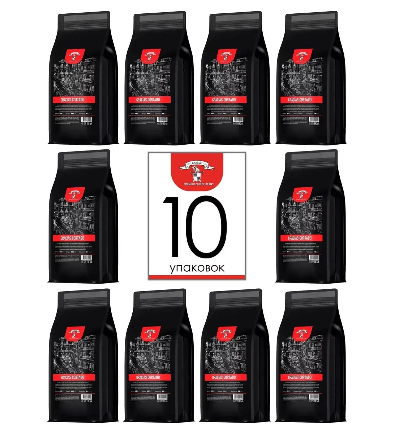 GRACIAS coffee Gracias Cortado coffee set of 10 packs of 1 kg - Buy Online on GoSupps.com