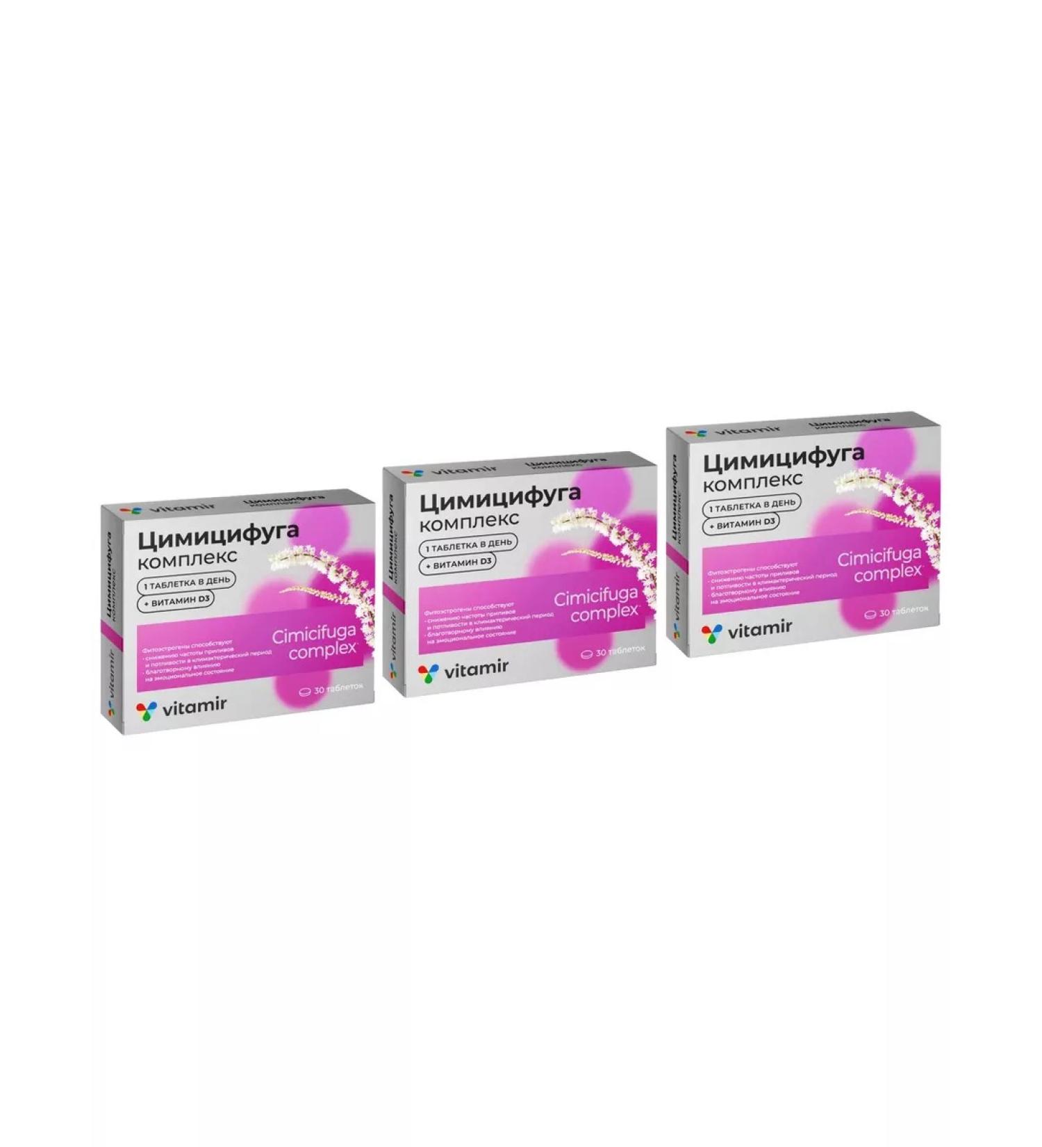 Vitamir Tsimicifuga complex 3 pcs 30 tablets