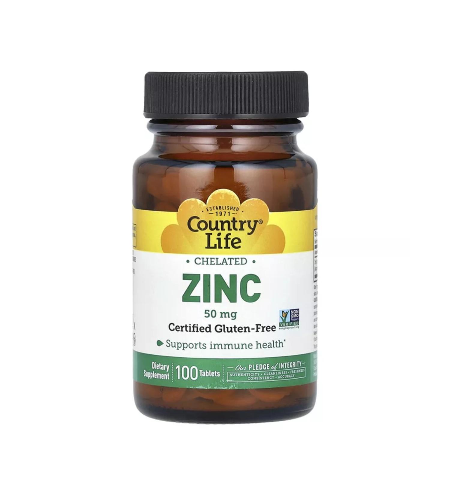 Country Life HELET ZINK 50 mg 100 tablets