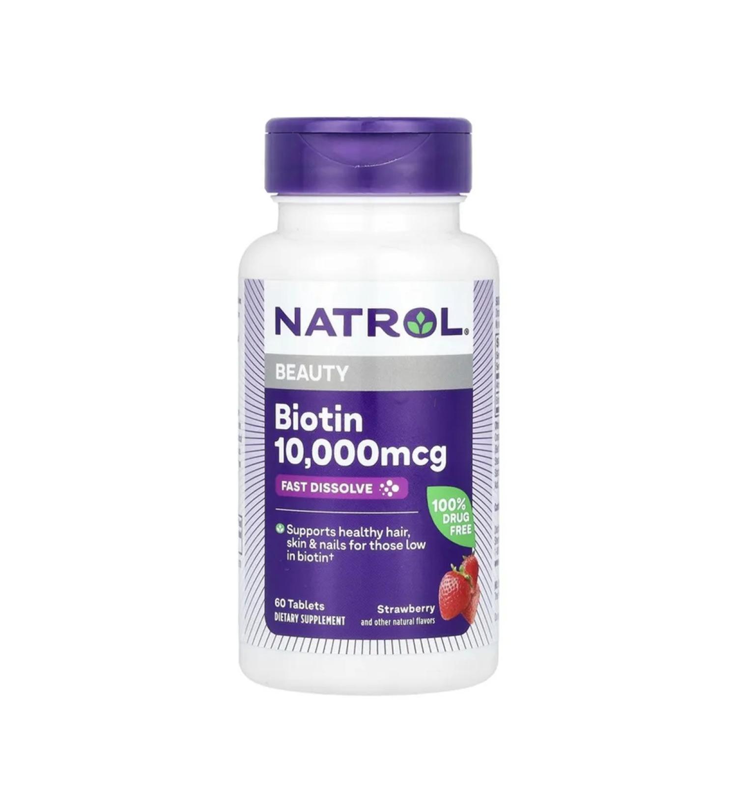 Natrol BIOTIN 10 000 mcg 60 tablets