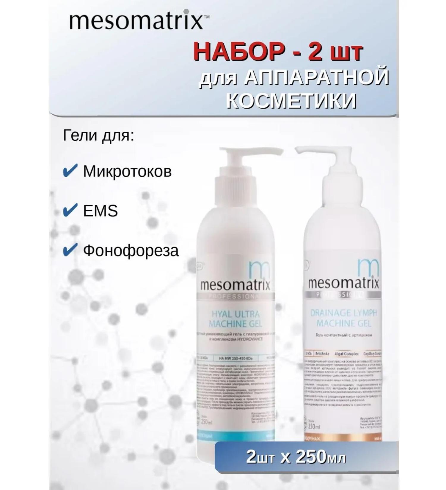 Mesomatrix Professional Gels for microcurrents EMS phonophoresis set 2x250 ml - Buy Online on GoSupps.com