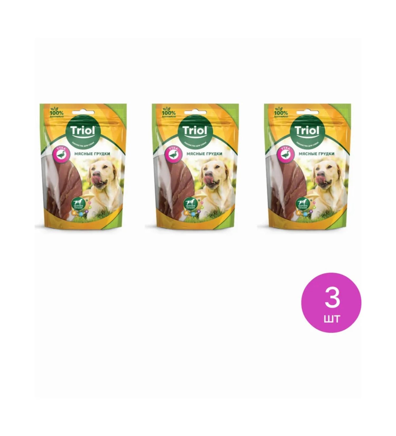 Triol Dog treat for dogs meat breasts (set of 3 pcs)