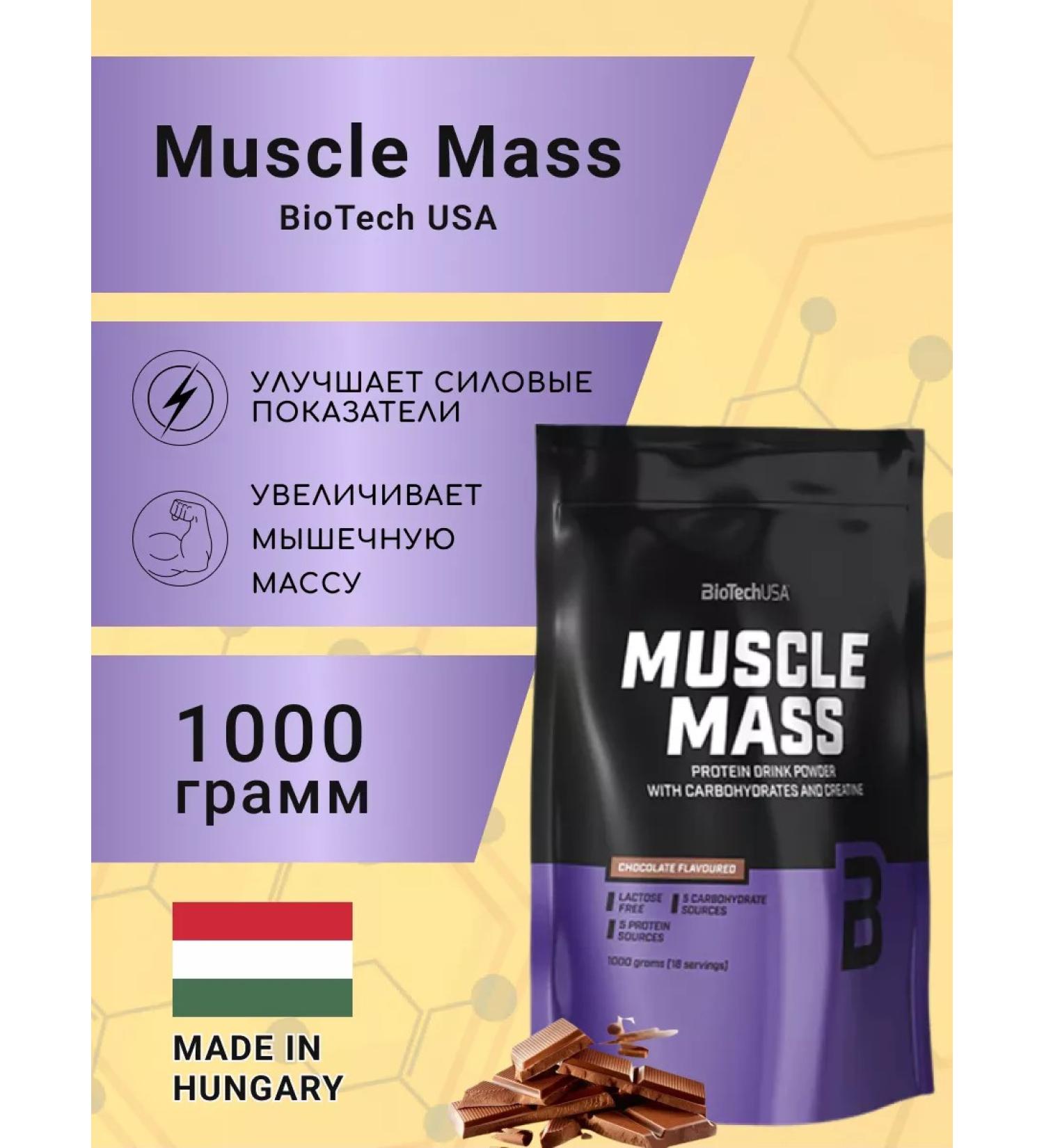 Biotech USA Gainer Muscle Mass 1000g. chocolate