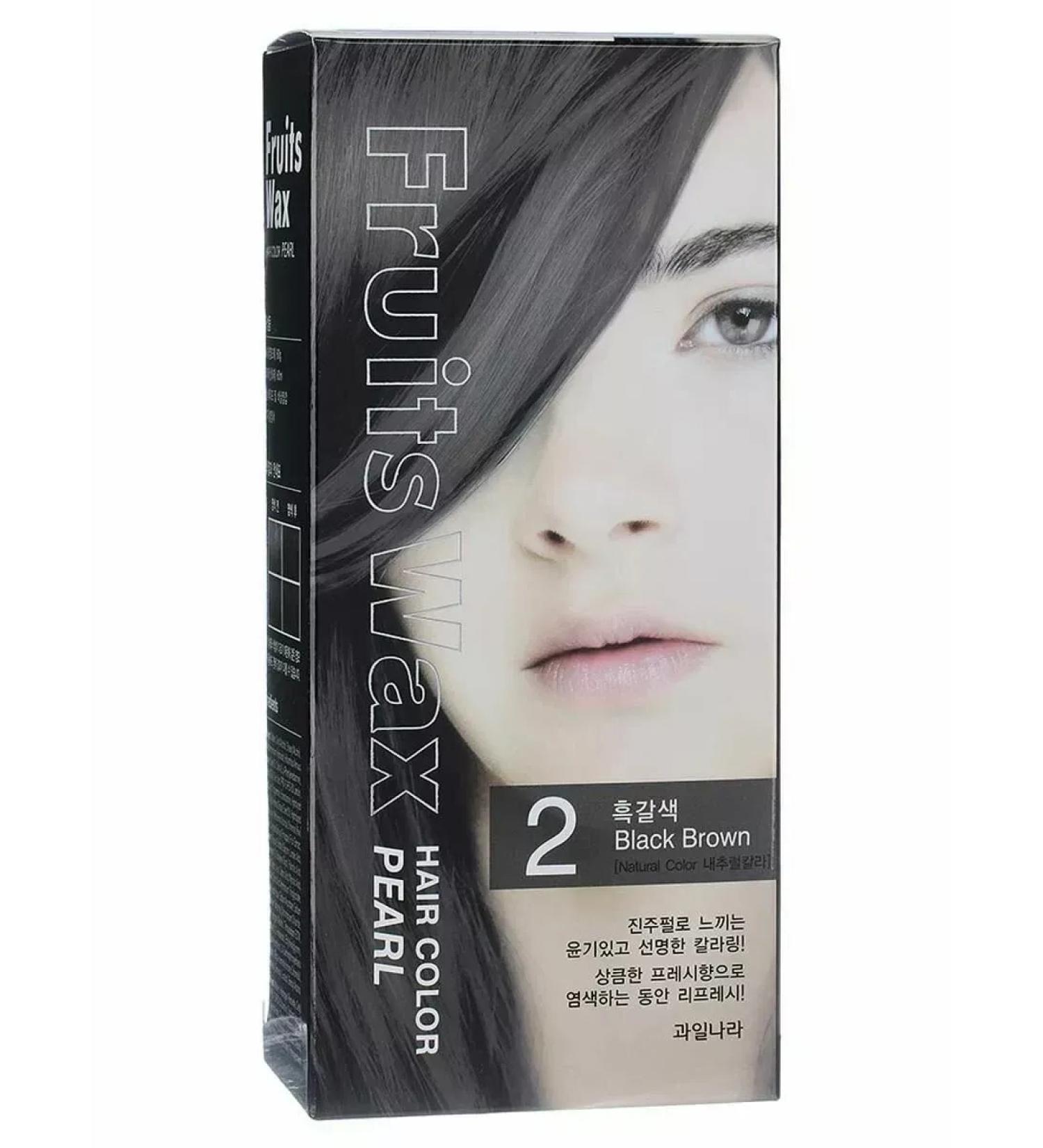 WELCOS Fruits Wax hair dye 02 black and brown 60g