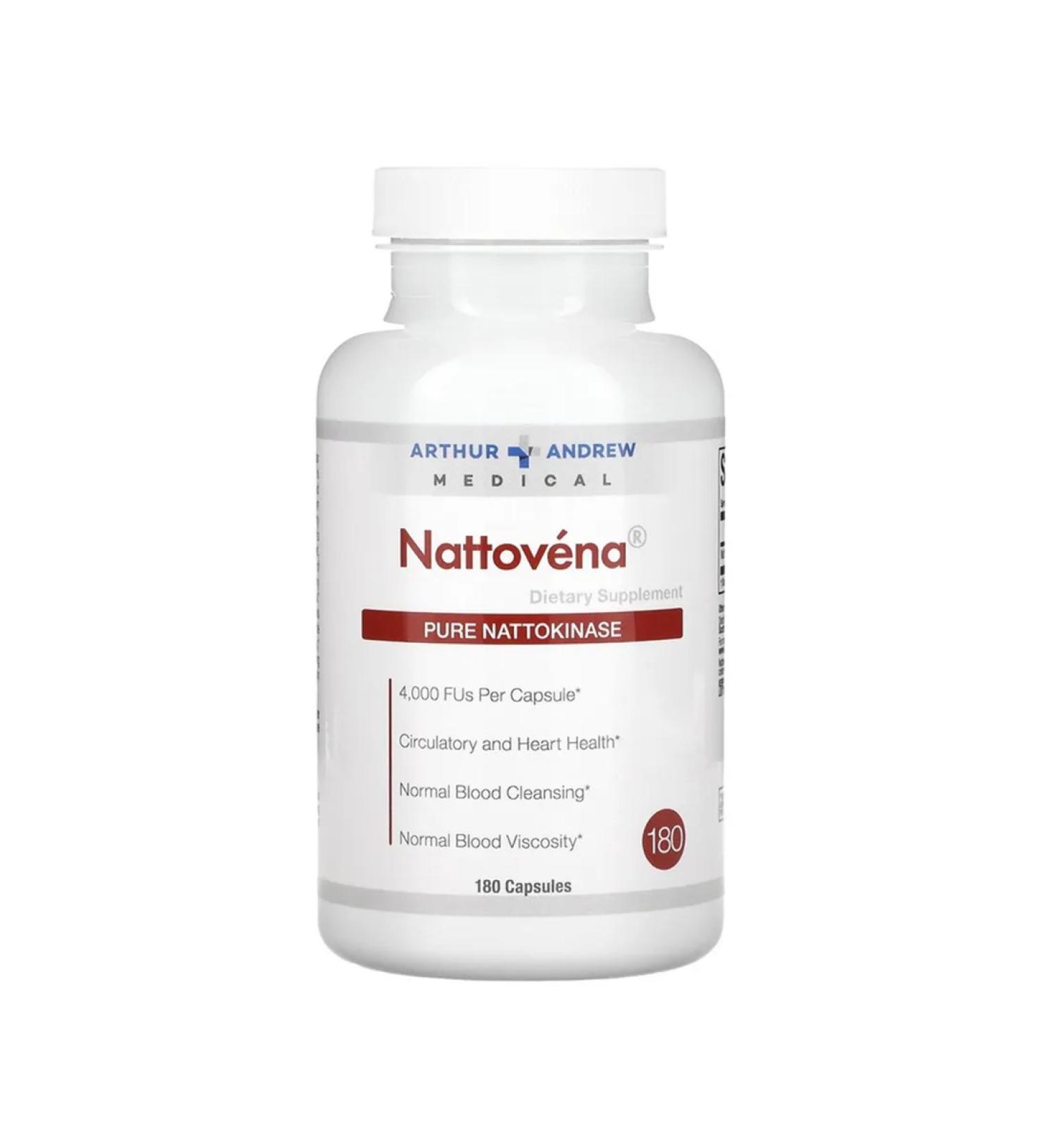 Arthur Andrew Medical NATTOVENA purified TTTOKINAZ 180 capsules
