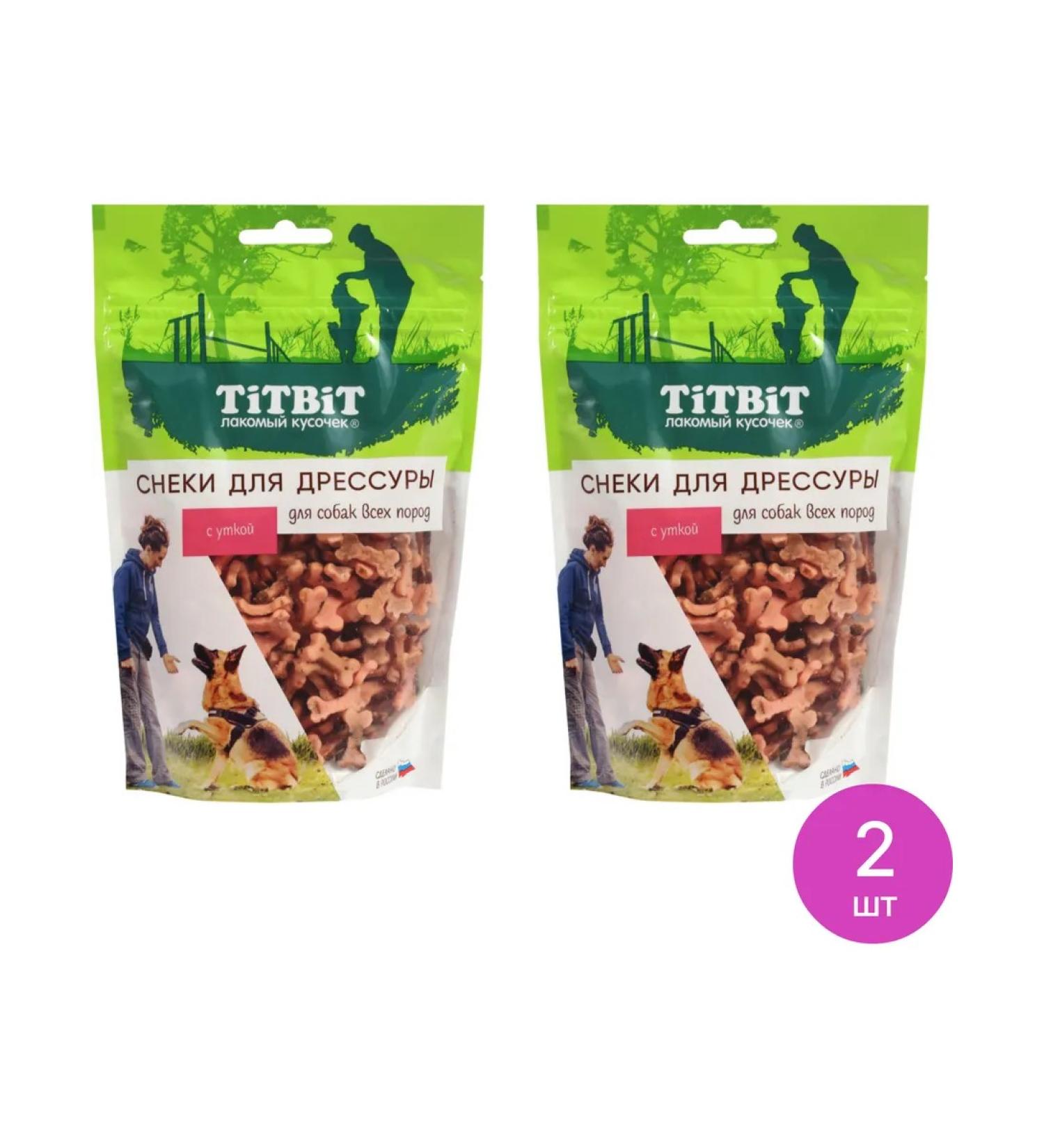 Dog treating Titbit Sneci with a duck 100g 2 pcs - Buy Online on GoSupps.com