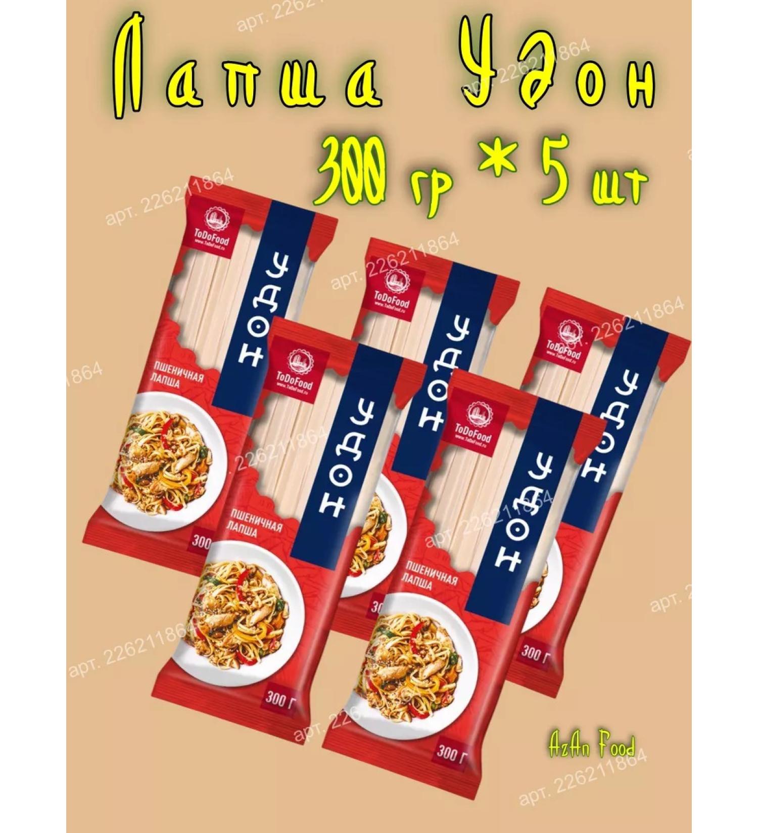 ToDoFood Noodles udon wheat 300 g boxing 5 pcs - Buy Online on GoSupps.com