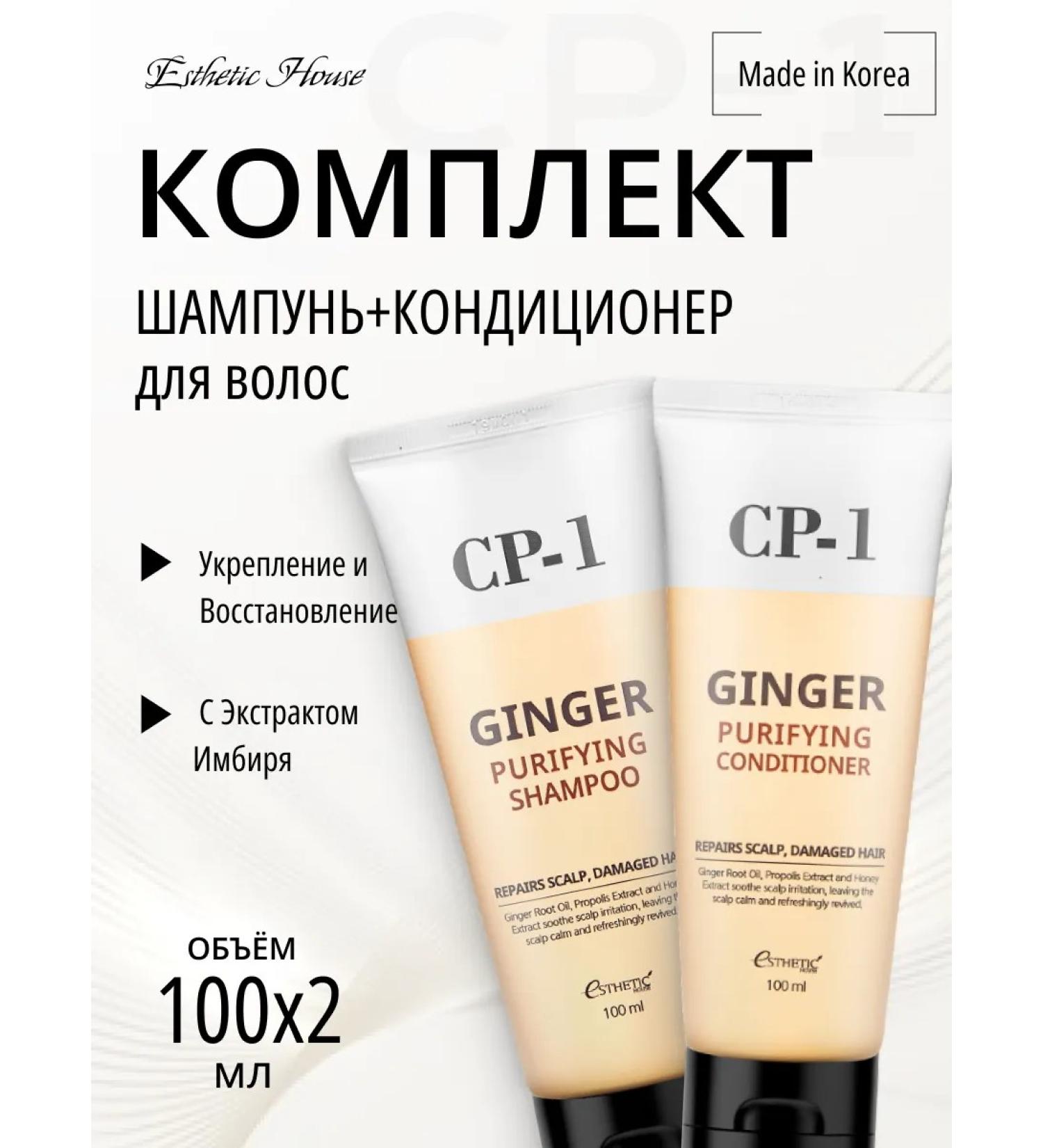 Aesthetic House Shampoo + air conditioning with a ginger 100 ml + 100 ml