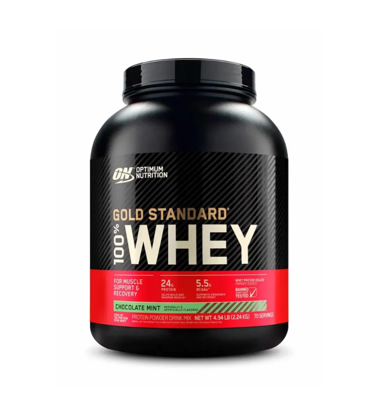 Optimum Nutrition Protein Gold Standard 100% Whey Chocolate Mint 2240 gr - Buy Online on GoSupps.com