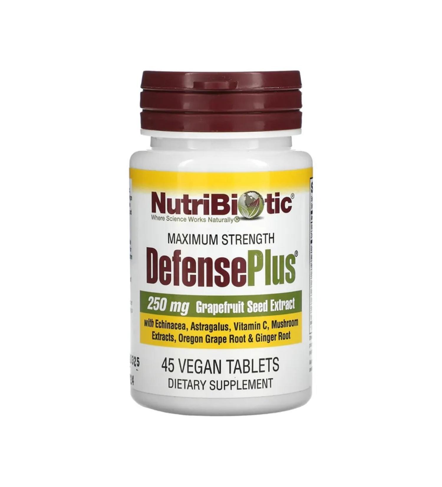 NutriBiotic Defenseplus 45 vegetarian tablets