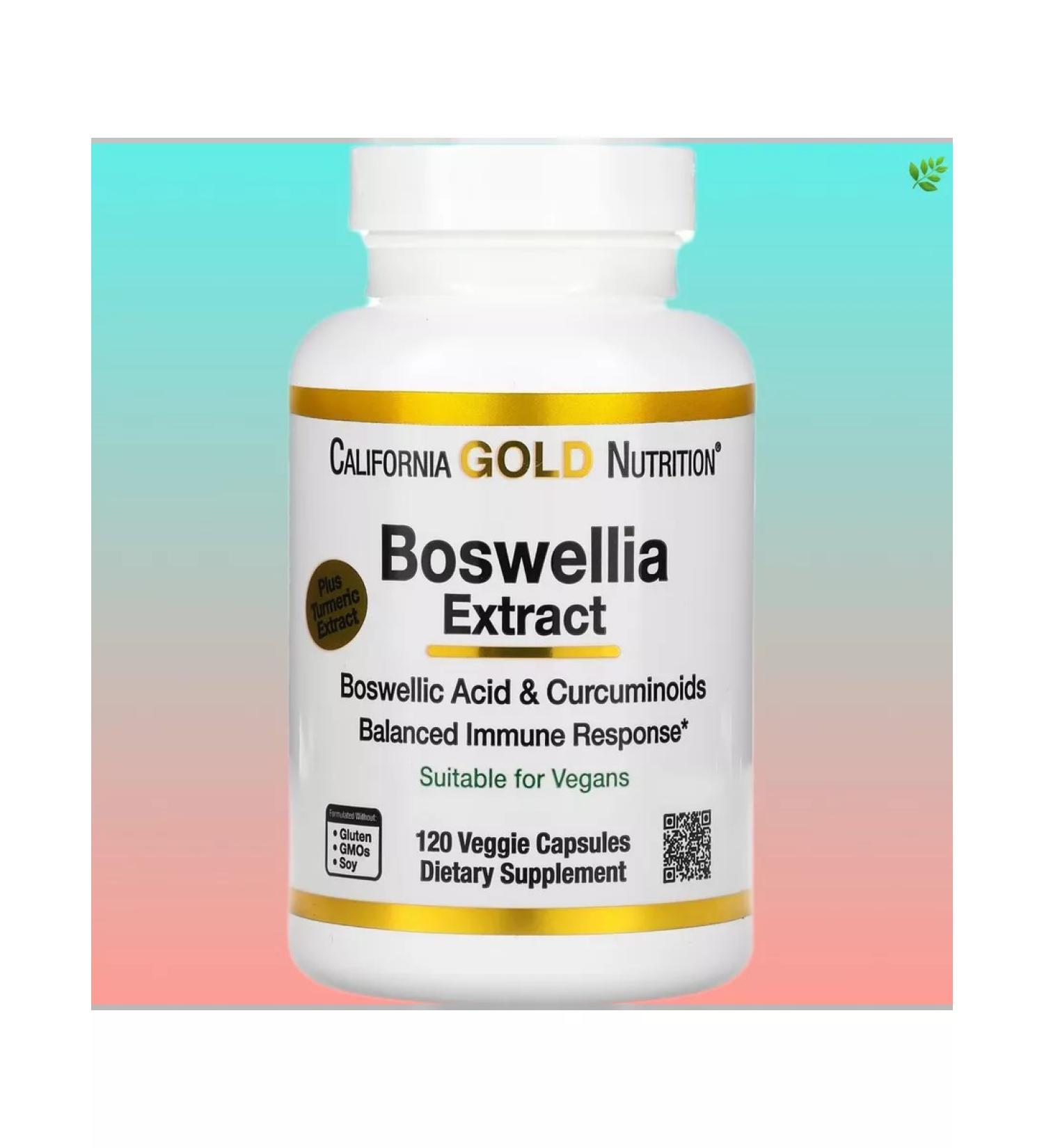 California Gold Nutrition Bosvelia and turmeric 500 mg 120 capsules - Buy Online on GoSupps.com