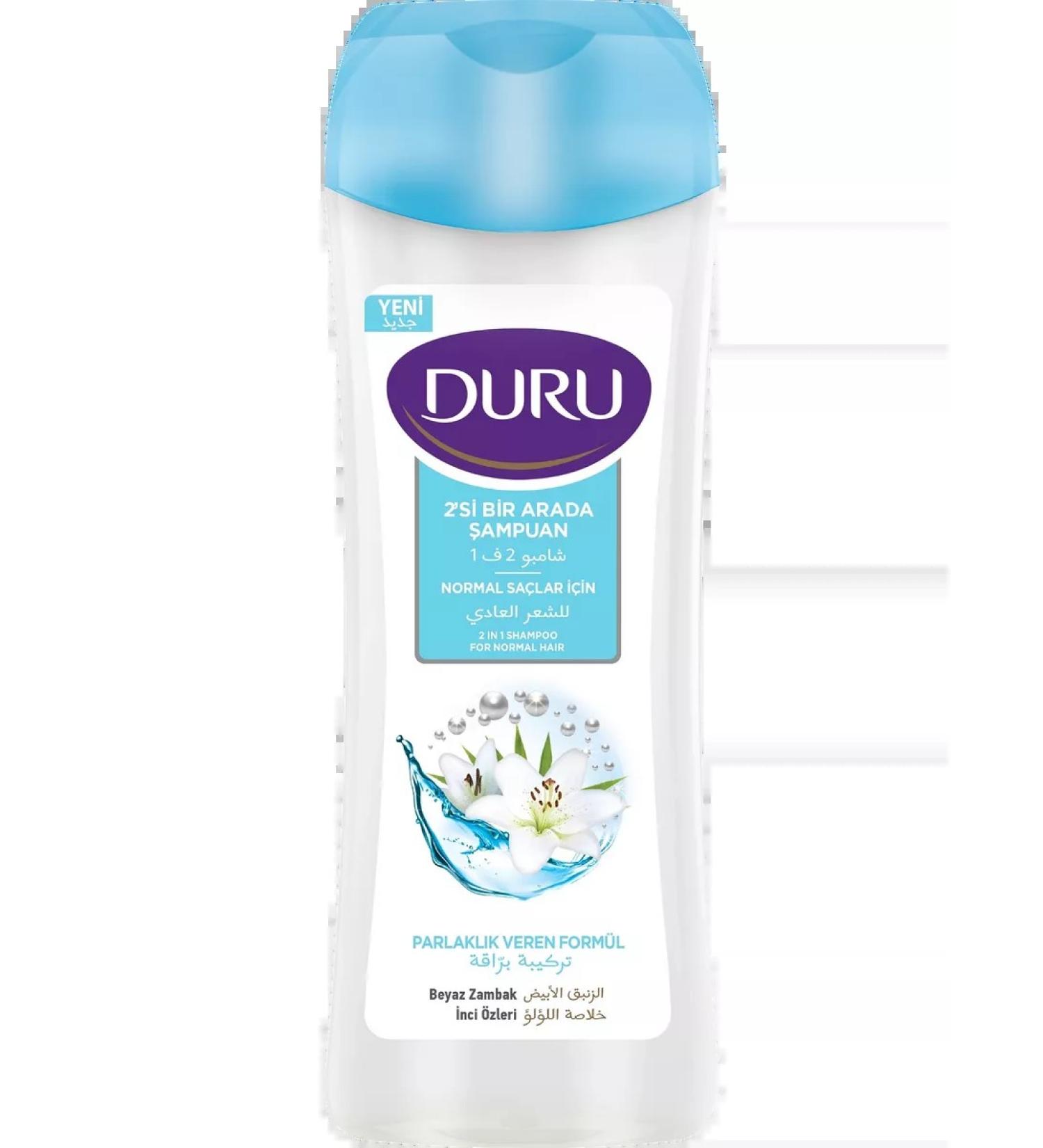 DURU Shampoo for normal hair with white lily extract 600ml - Buy Online on GoSupps.com
