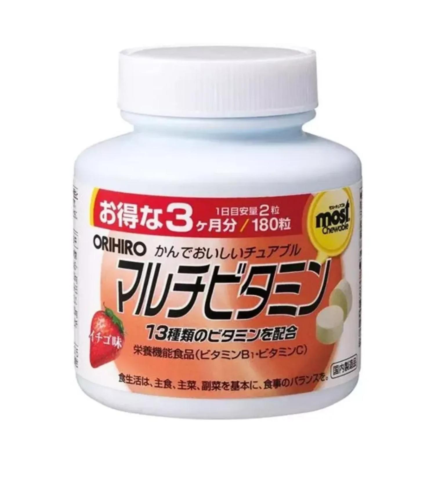 Orihiro Most multivitamins with the taste of strawberries 180 tablets