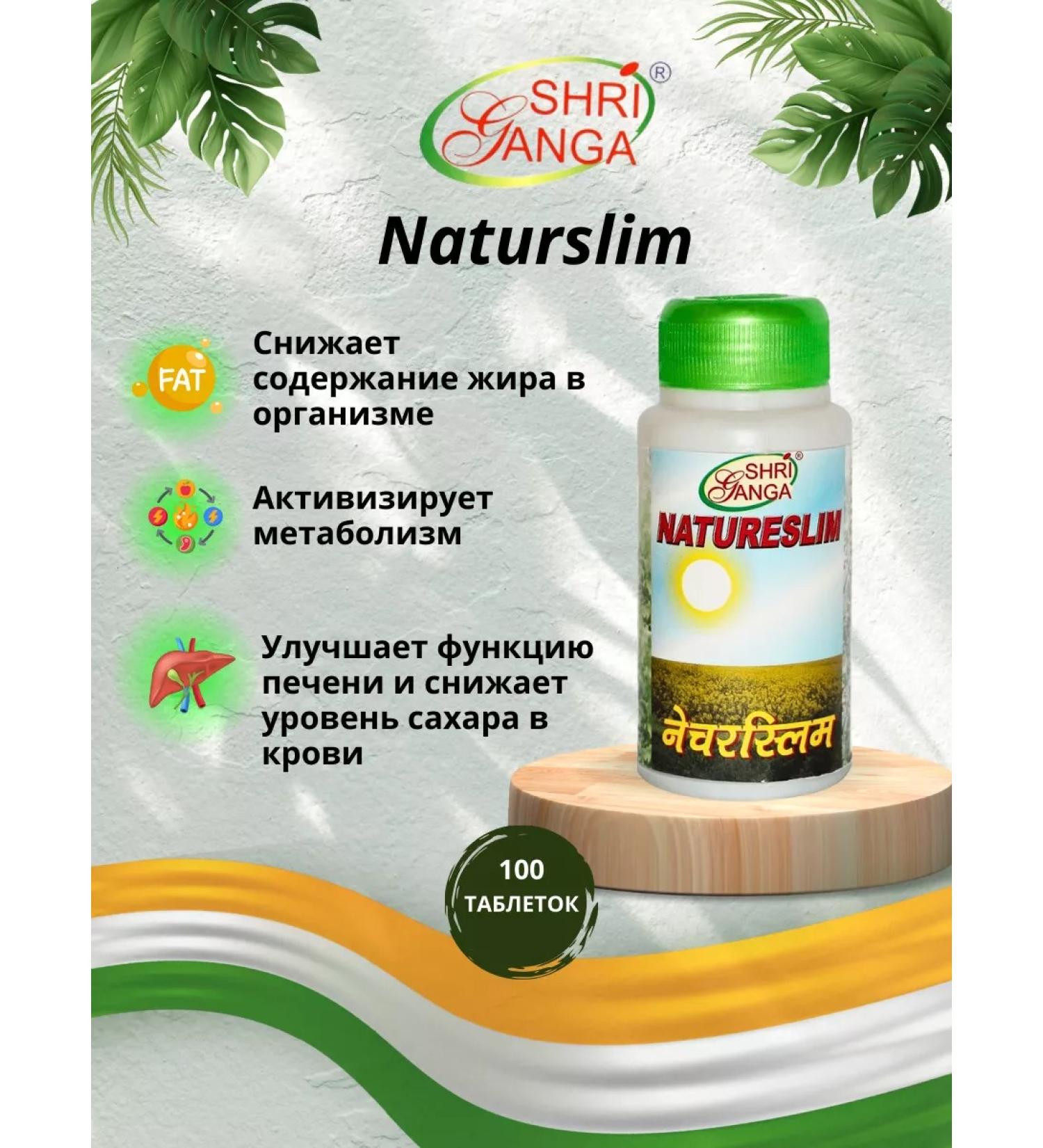 Shri Ganga Naturslim 100 tab - Buy Online on GoSupps.com