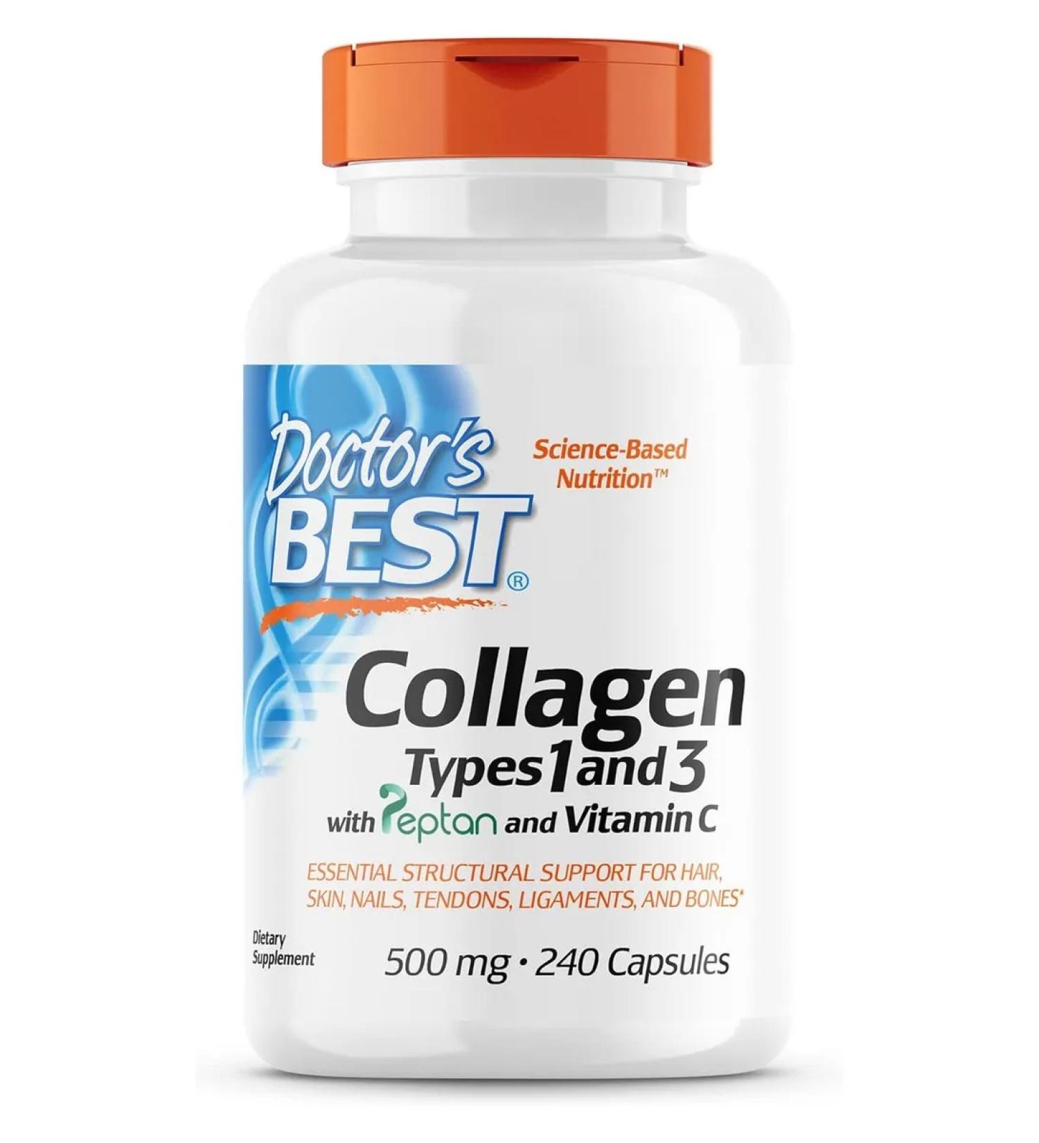 Doctor's Best Vitamin C collagen for joints 500 mg 240 capsules - Buy Online on GoSupps.com