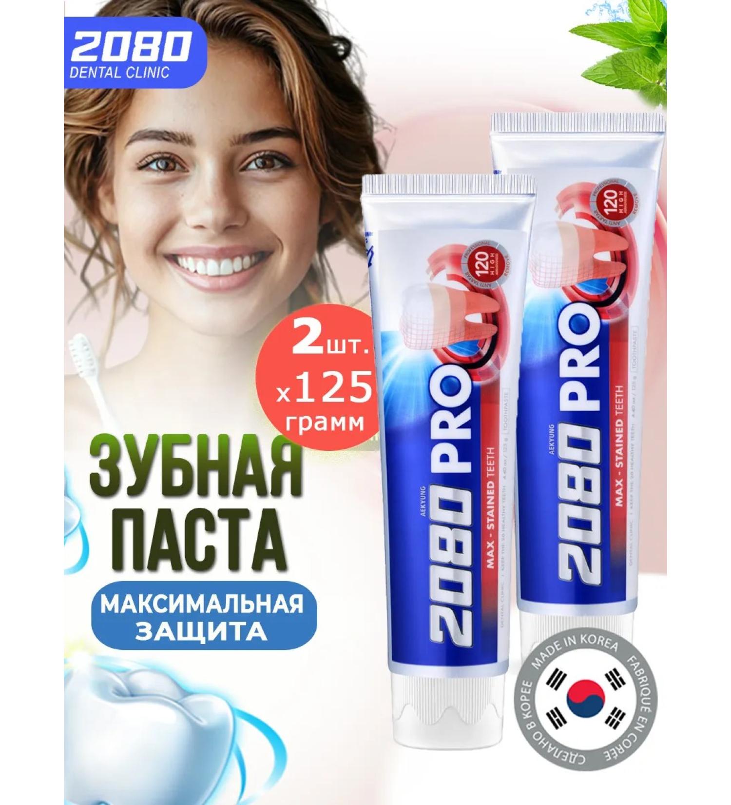 Dental Clinic 2080 Toothpaste maximum protection 125 g 2 pcs - Buy Online on GoSupps.com