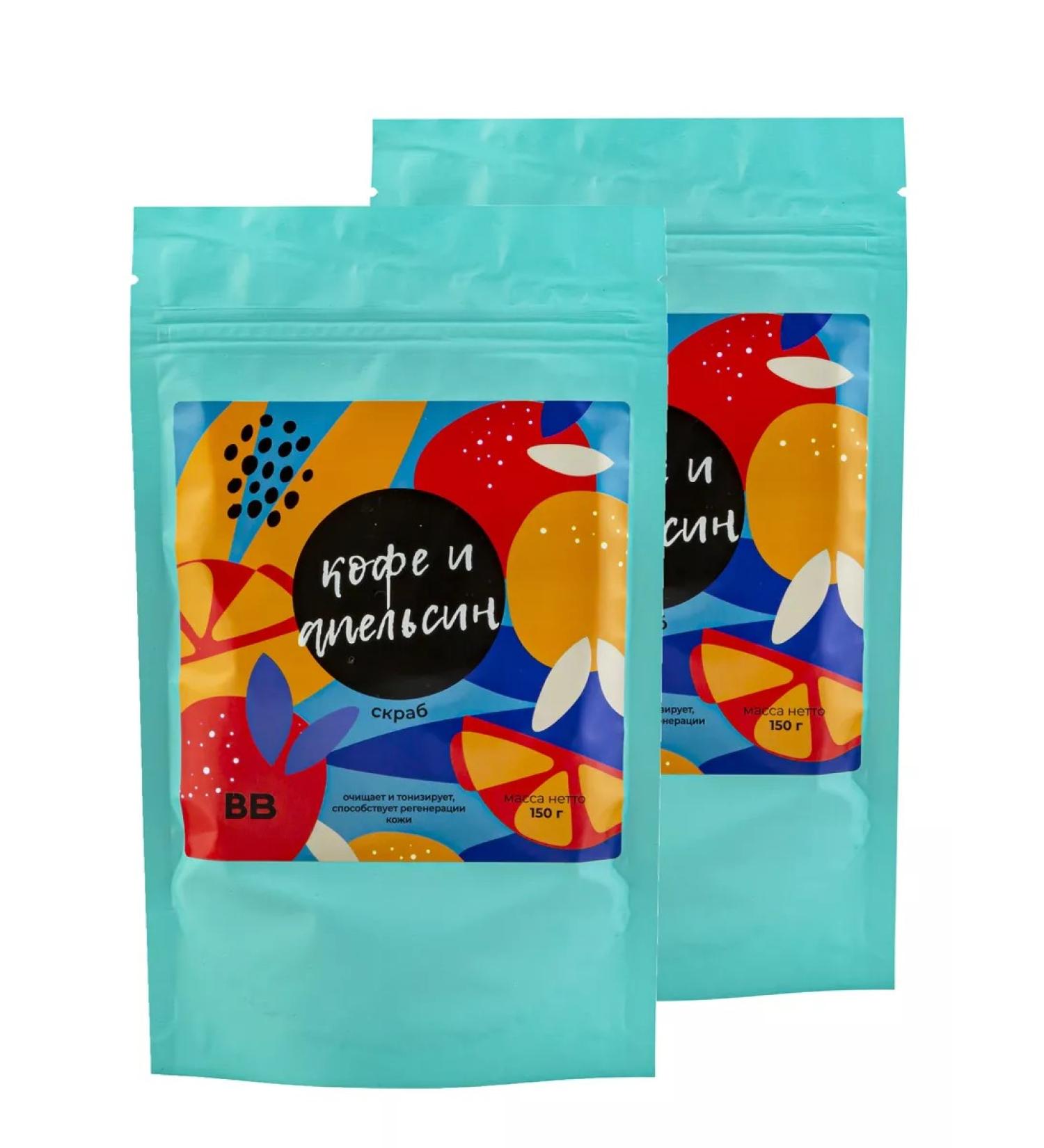 VkusVill Body scrub "Coffee and orange" 2pcs - Buy Online on GoSupps.com