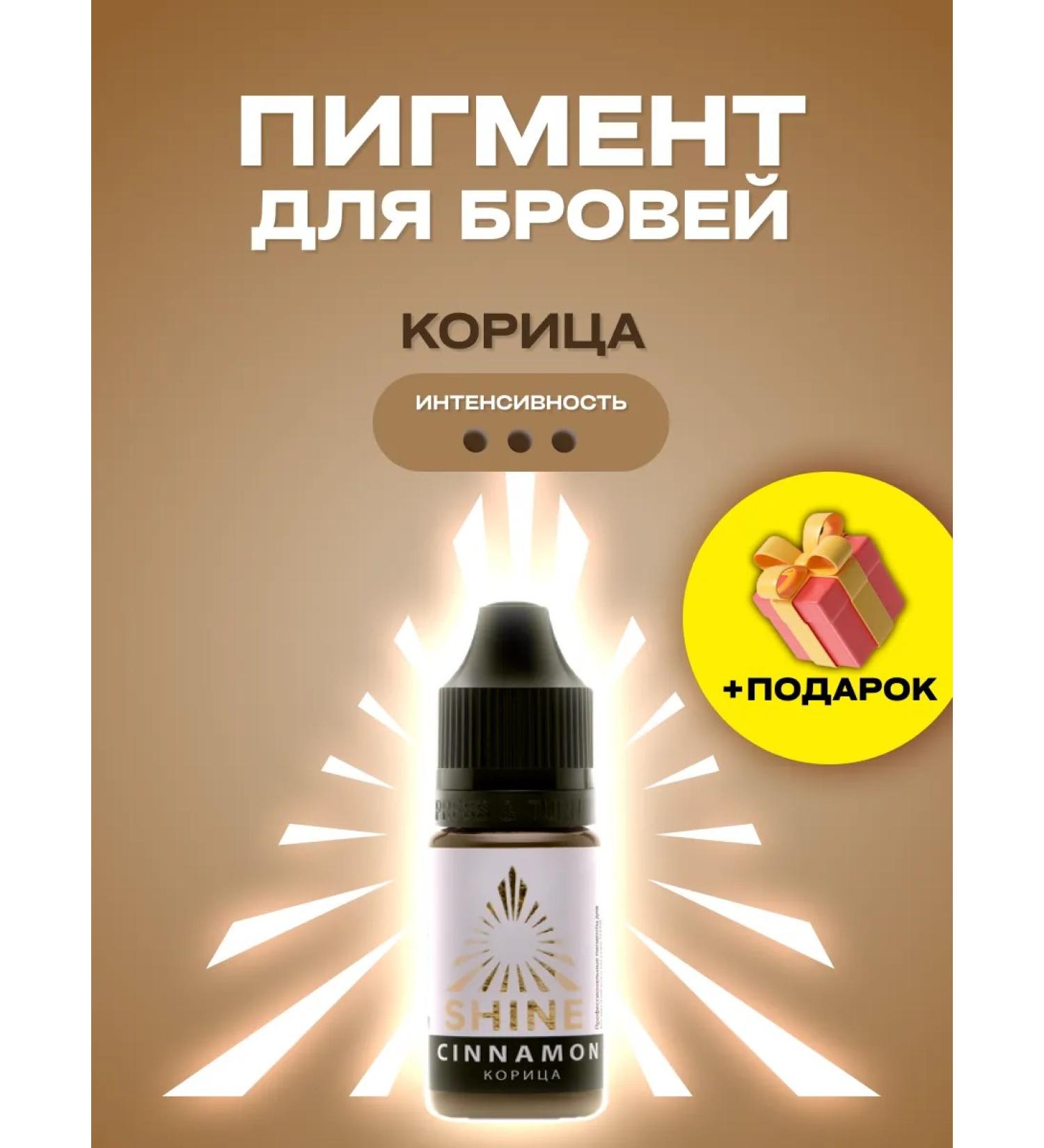 SHINE PIGMENTS Pigment for permanent makeup of eyebrows shine cinnamon 10ml - Buy Online on GoSupps.com