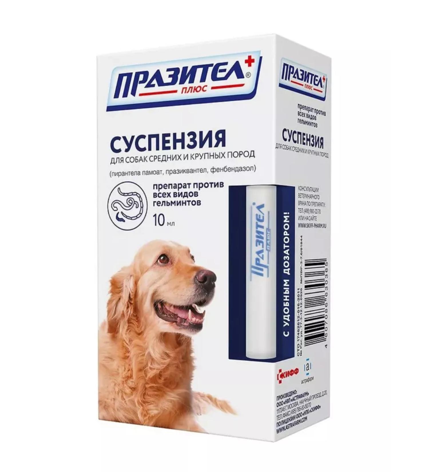 ASTRAPHARM Suspension from worms for medium and large dogs 10 ml