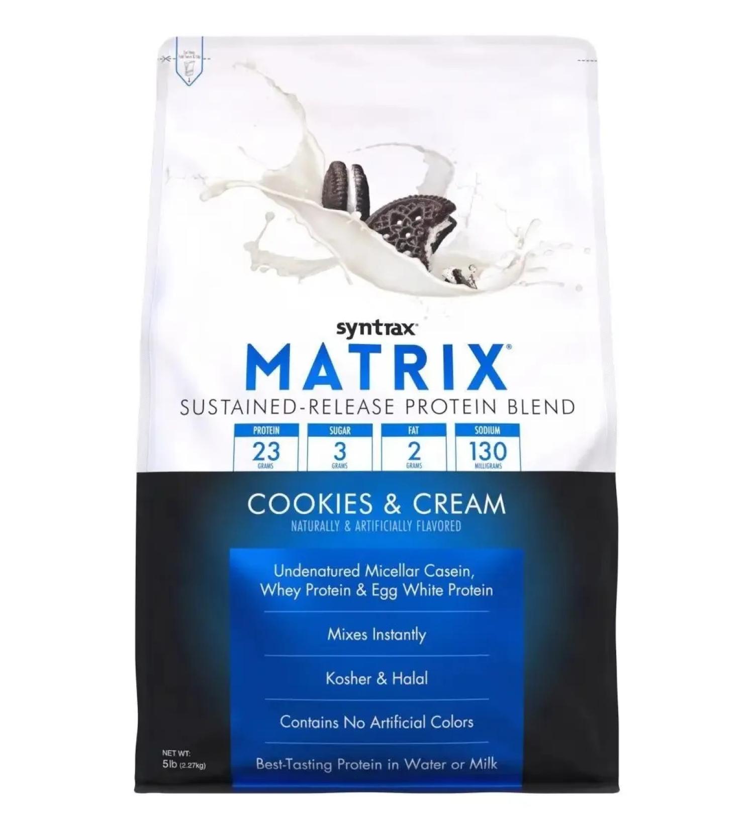 SYNTRAX Matrix protein 5 lbs cookies with cream 2270 g - Buy Online on GoSupps.com