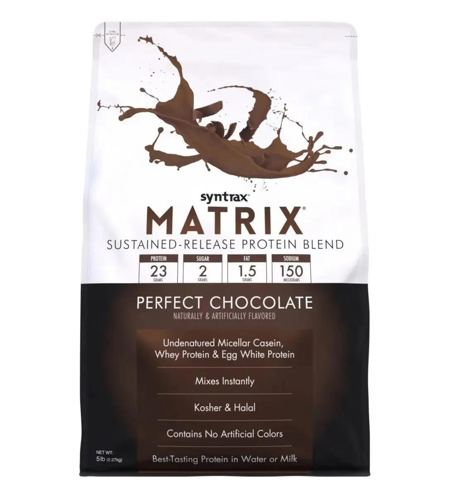 SYNTRAX Matrix protein 5 LBS excellent chocolate 2270 g - Buy Online on GoSupps.com