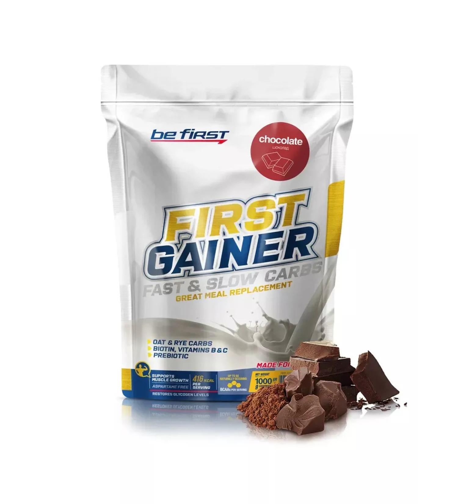 Be First Gainer Fast & Slow Carbs 1000g chocolate