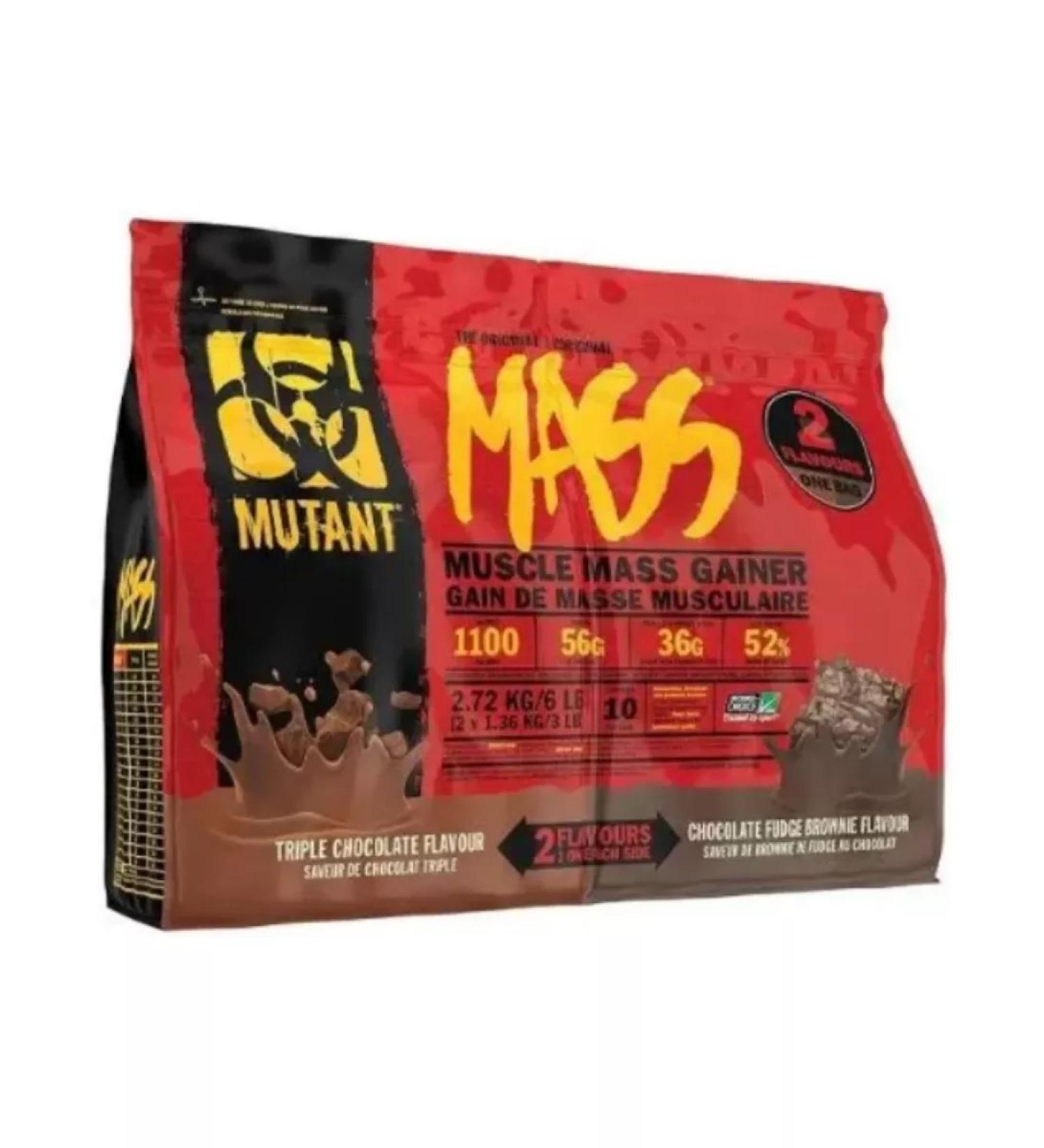 Mutant Gainer Mass 2720 g of triple chocolate brownie